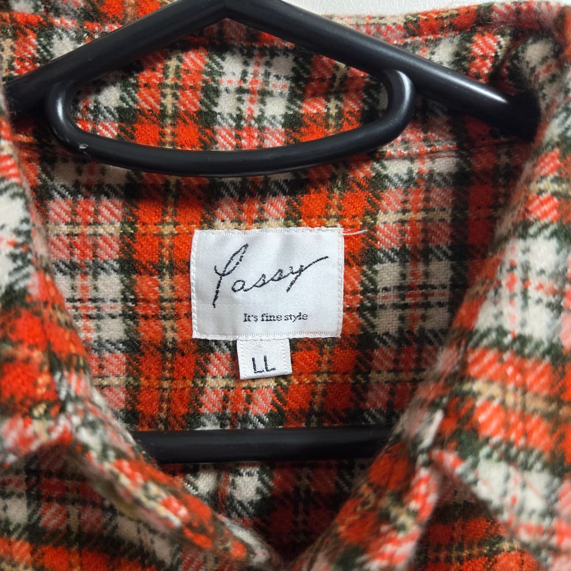 Passy 재팬 플란넬 체크 셔츠 L(100) 미사용 상품이미지3