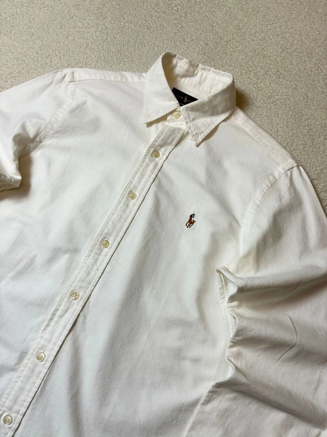 폴로 랄프로렌 옥스포드 자수 로고 화이트 셔츠 PN7309 상품이미지2