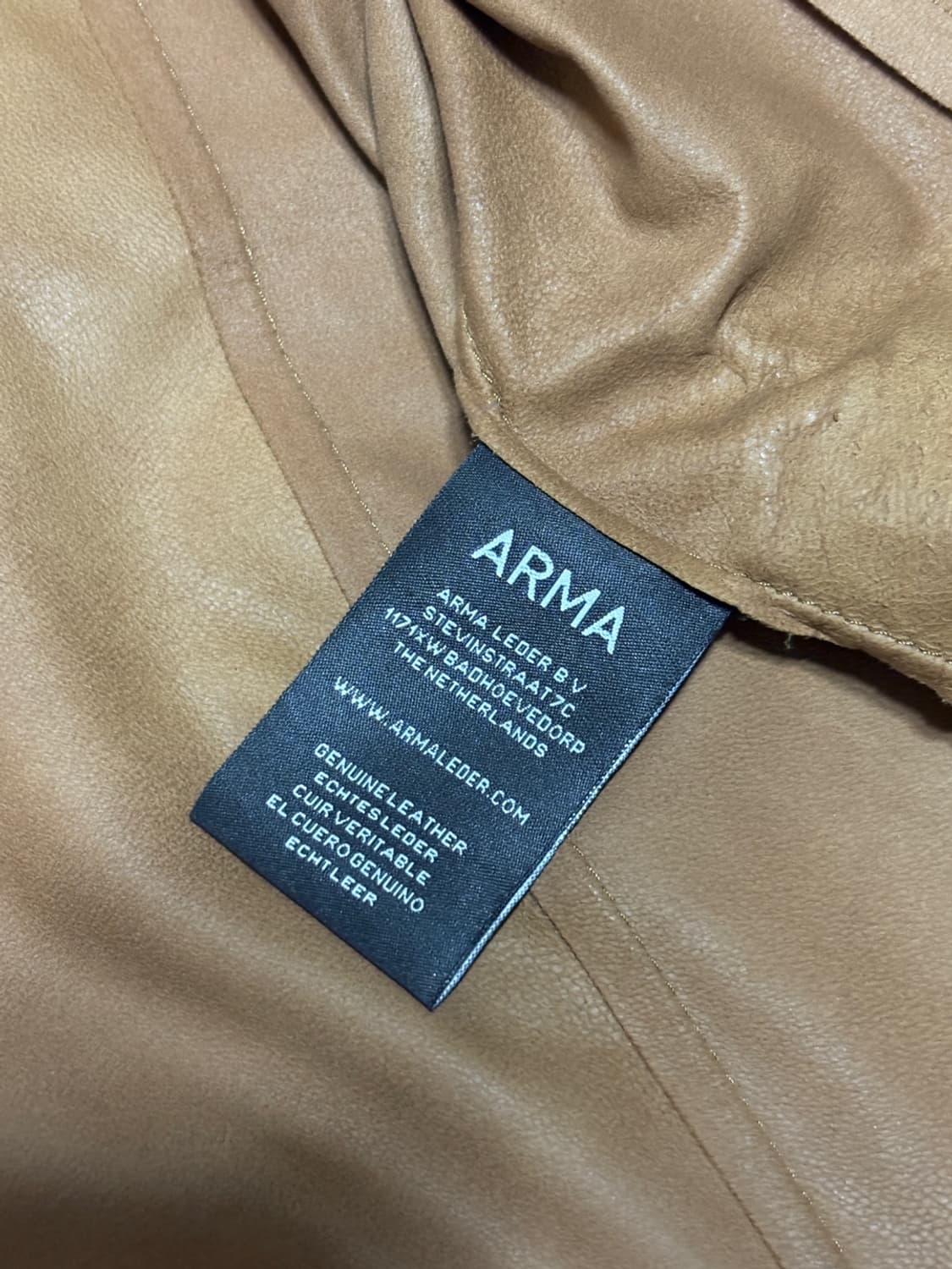 ARMA 고트 스웨이드 가죽 자켓 카멜 컬러 상품이미지6