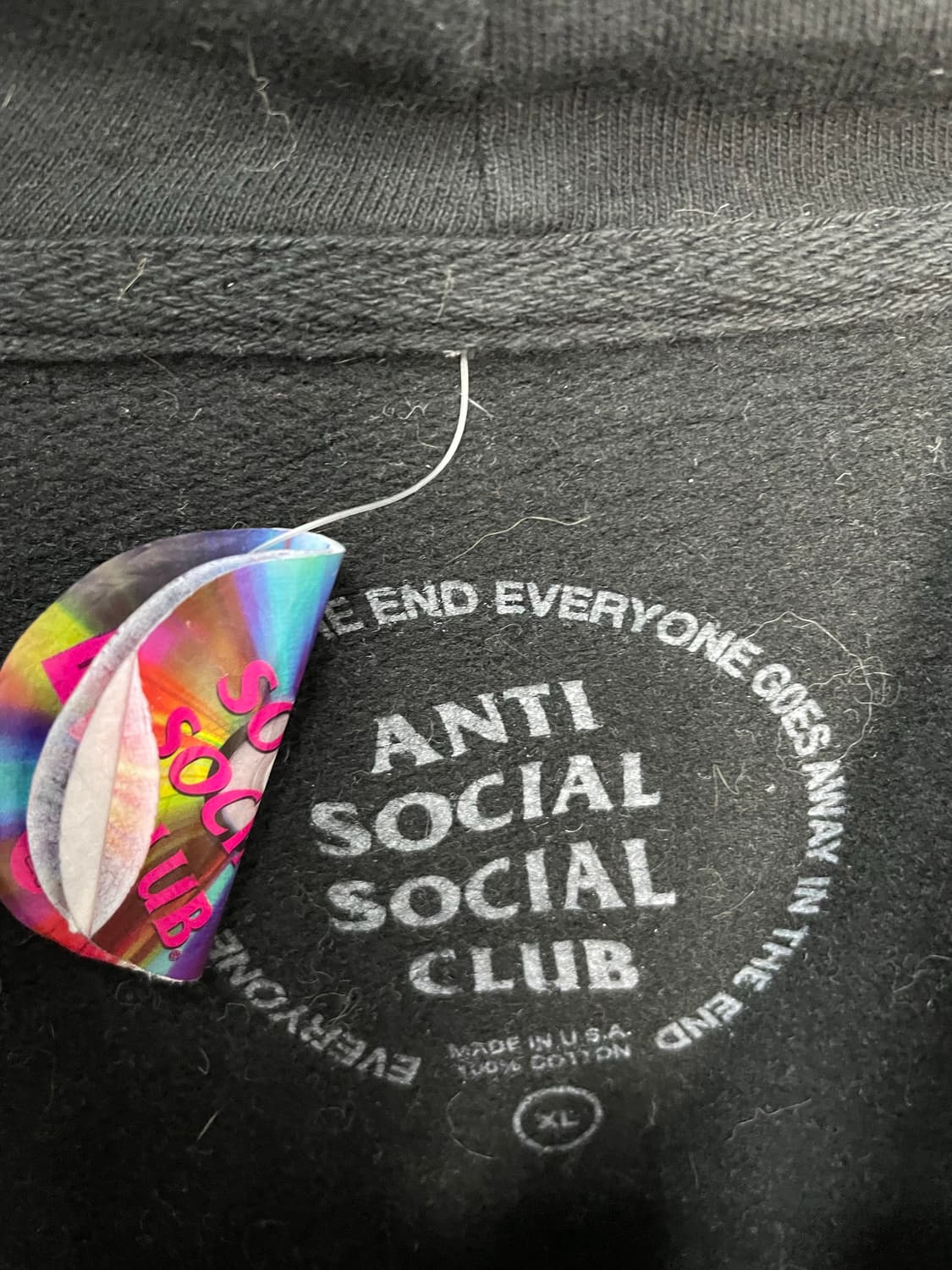 안티소셜소셜클럽 프린팅 블랙 후드티 H2379 상품이미지6