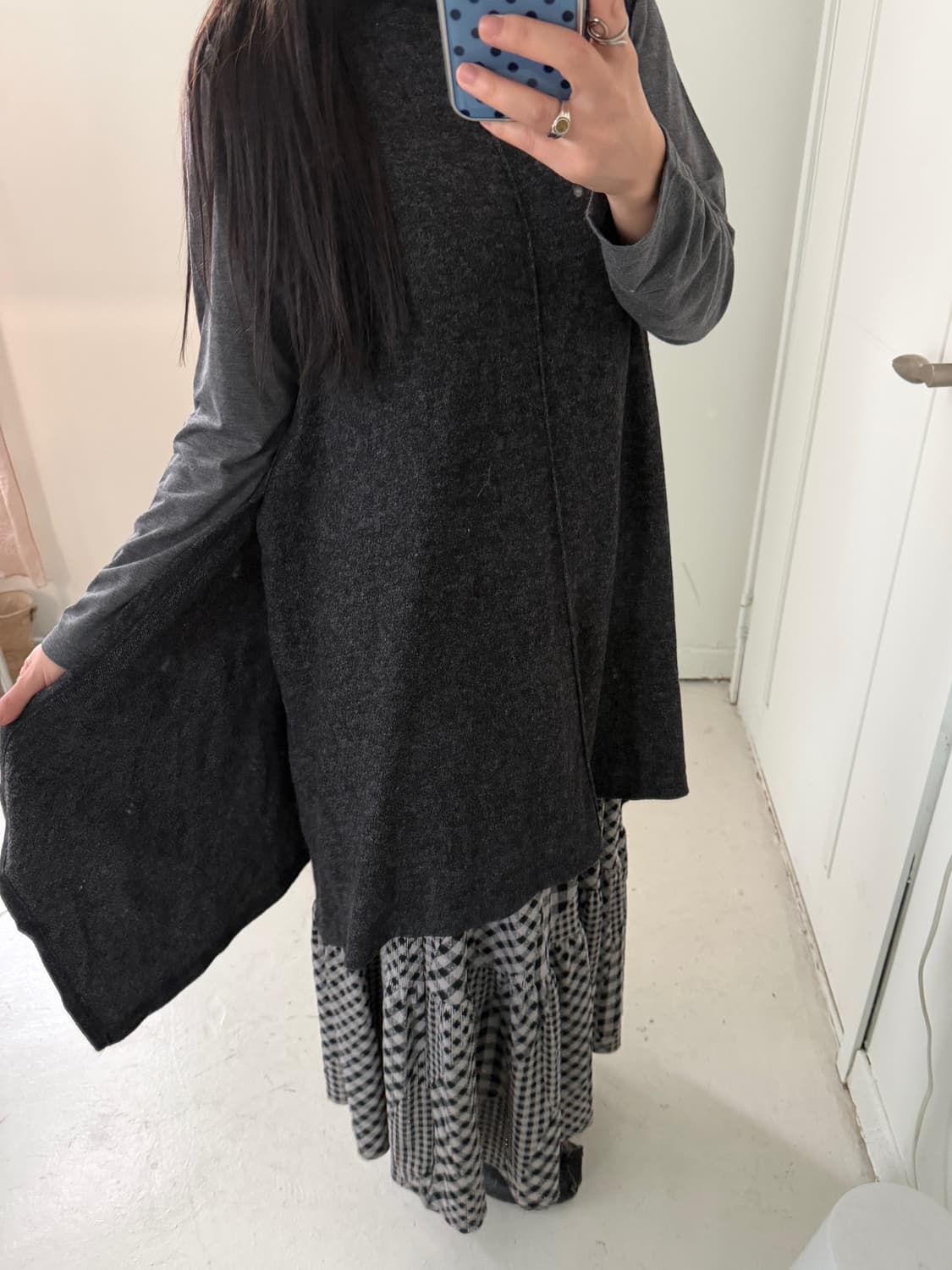 일본빈티지 울 레이어드 원피스 상품이미지2