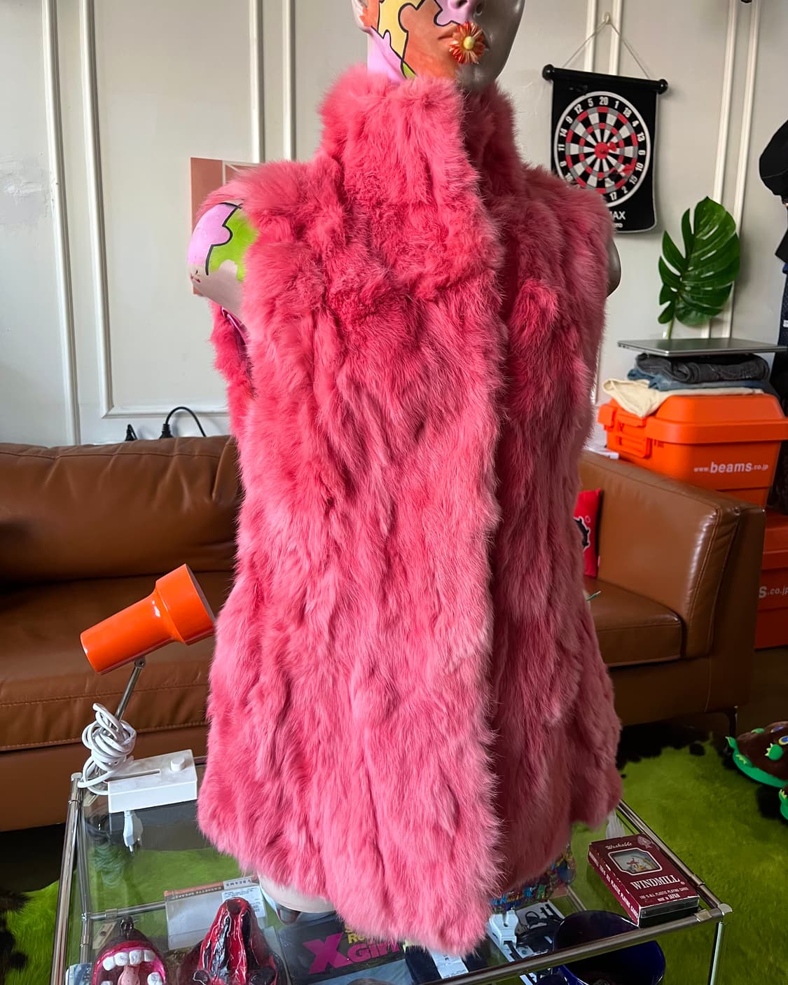 Vintage Real Pink Rabbit Fur Vest 상품이미지2