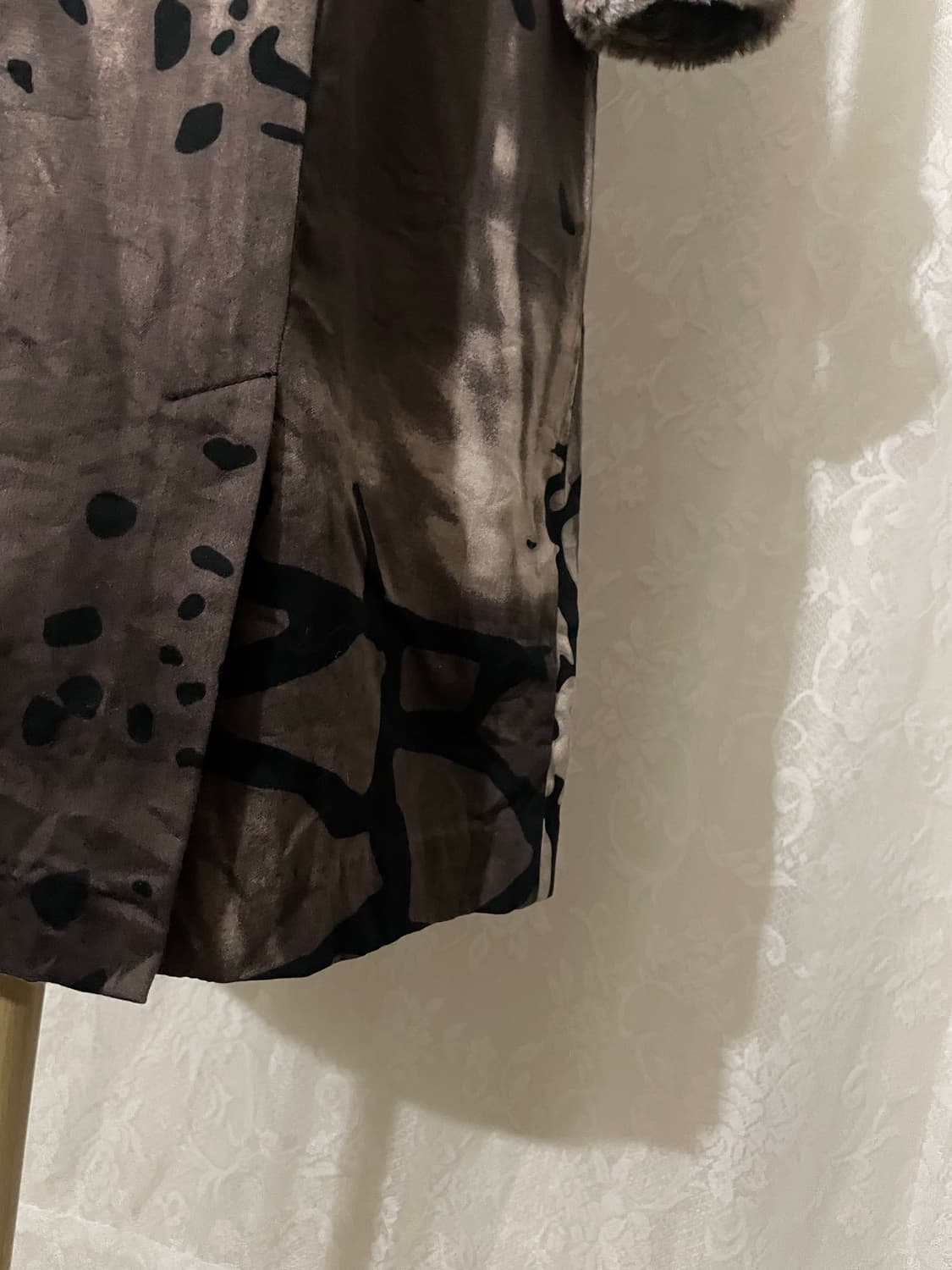 y2k 퍼 커프스 패턴 원피스 상품이미지4