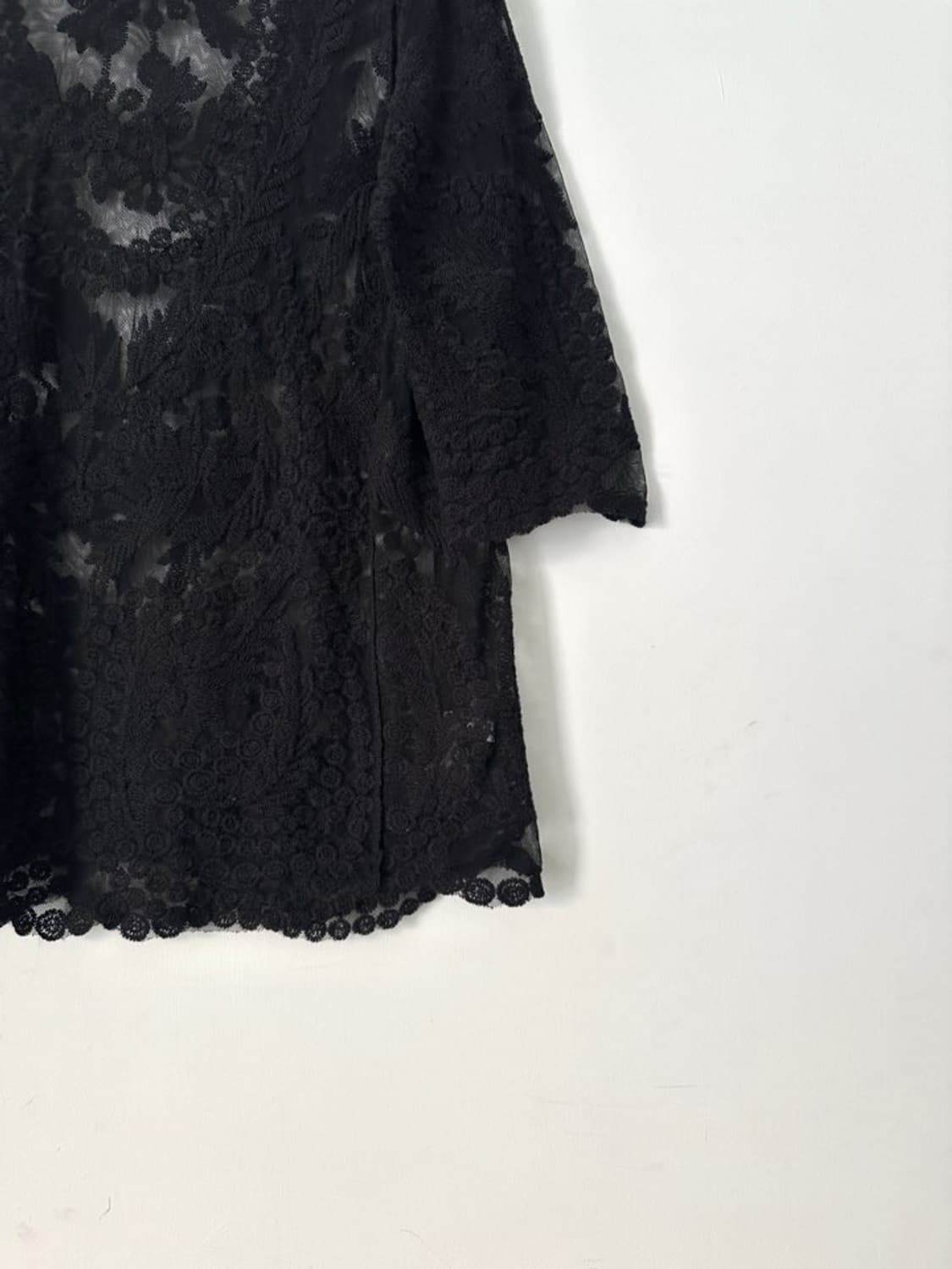 See through embroidery top / black 상품이미지3