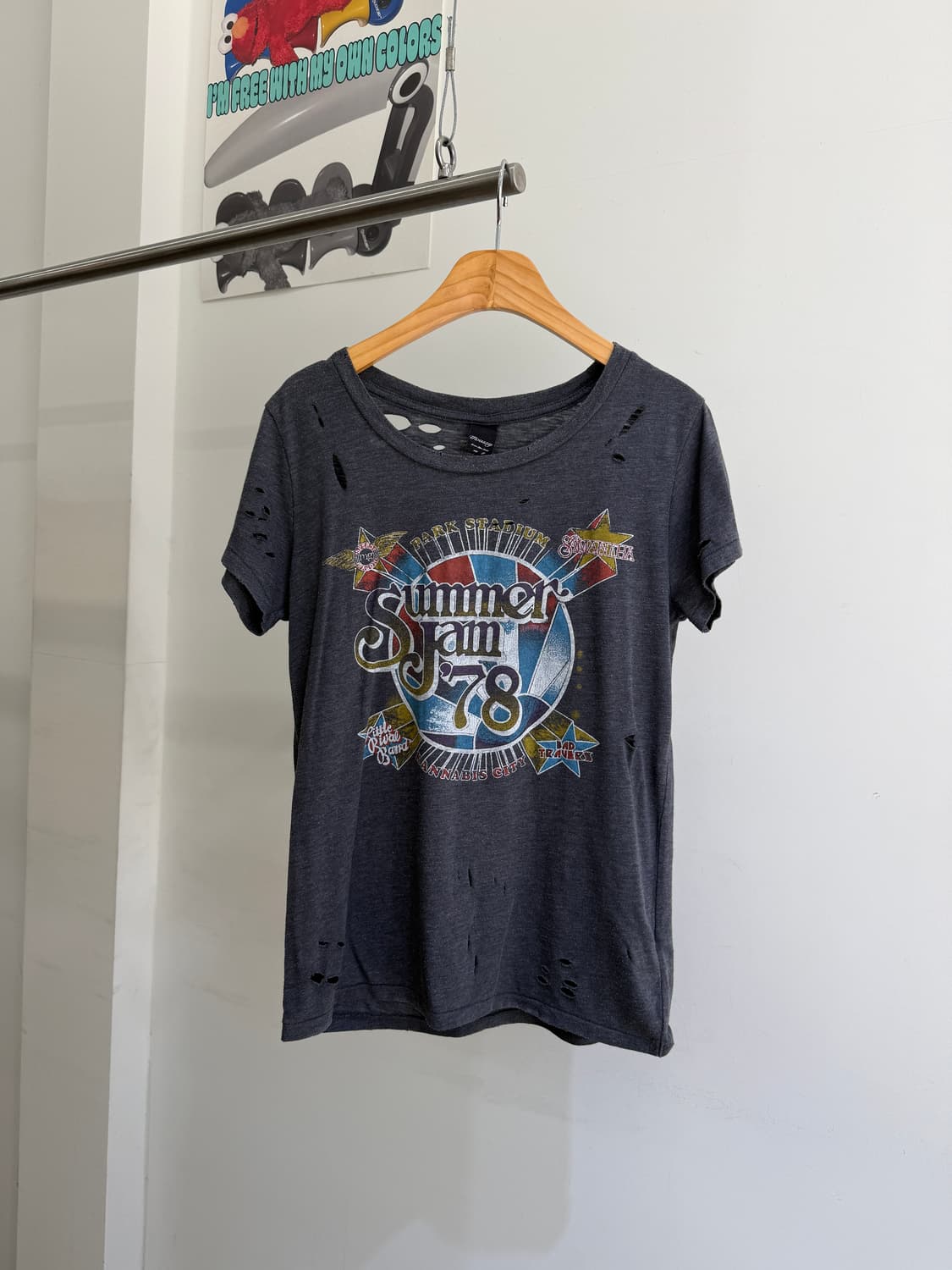 MOUSSY 펀칭 프린팅 티셔츠  상품이미지1