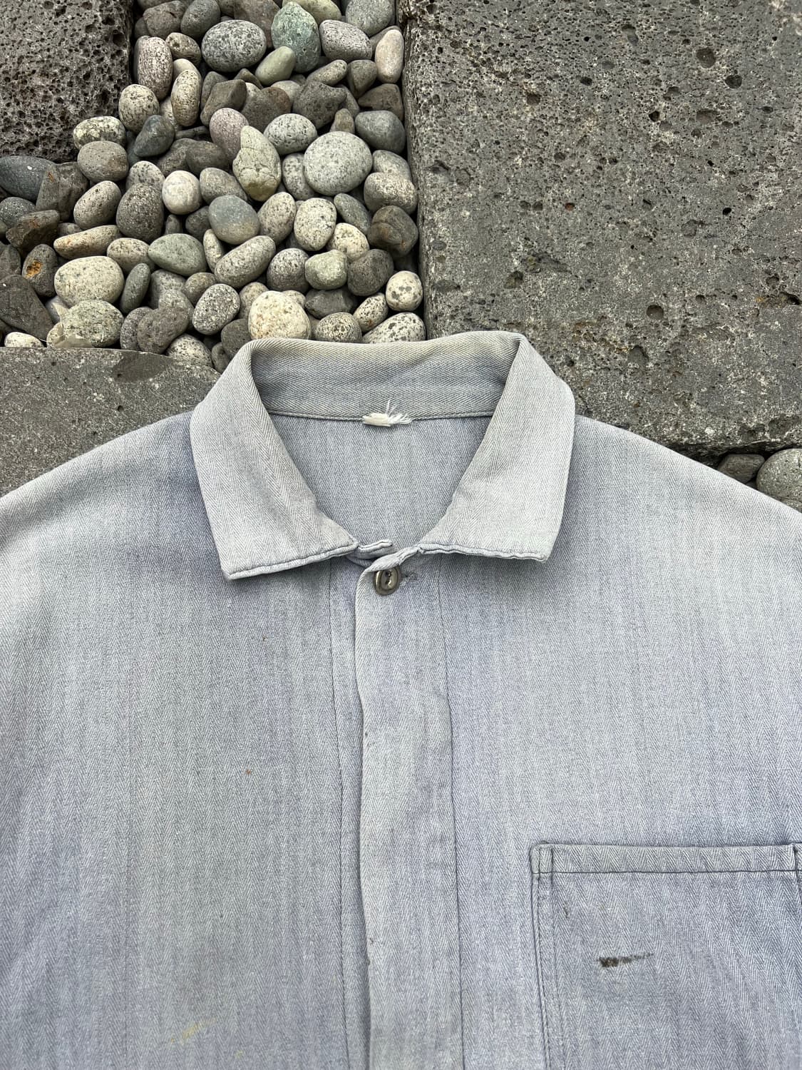 OLD EURO VINTAGE HBT GREY 패치워크 빈티지워크자켓 상품이미지6