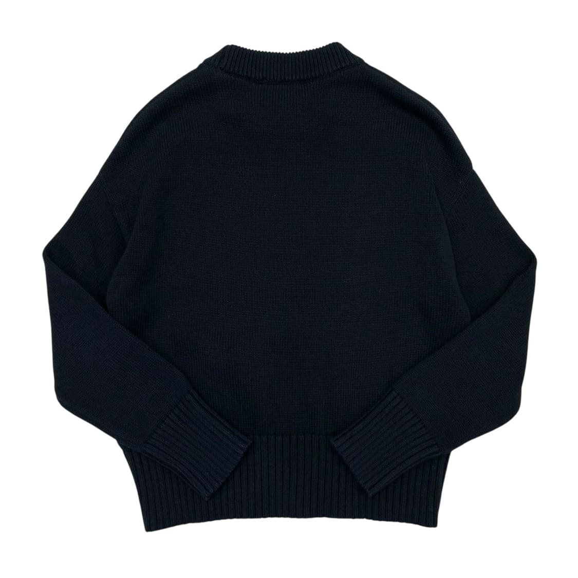 아미 하트로고 블랙 크롭 니트 상품이미지3