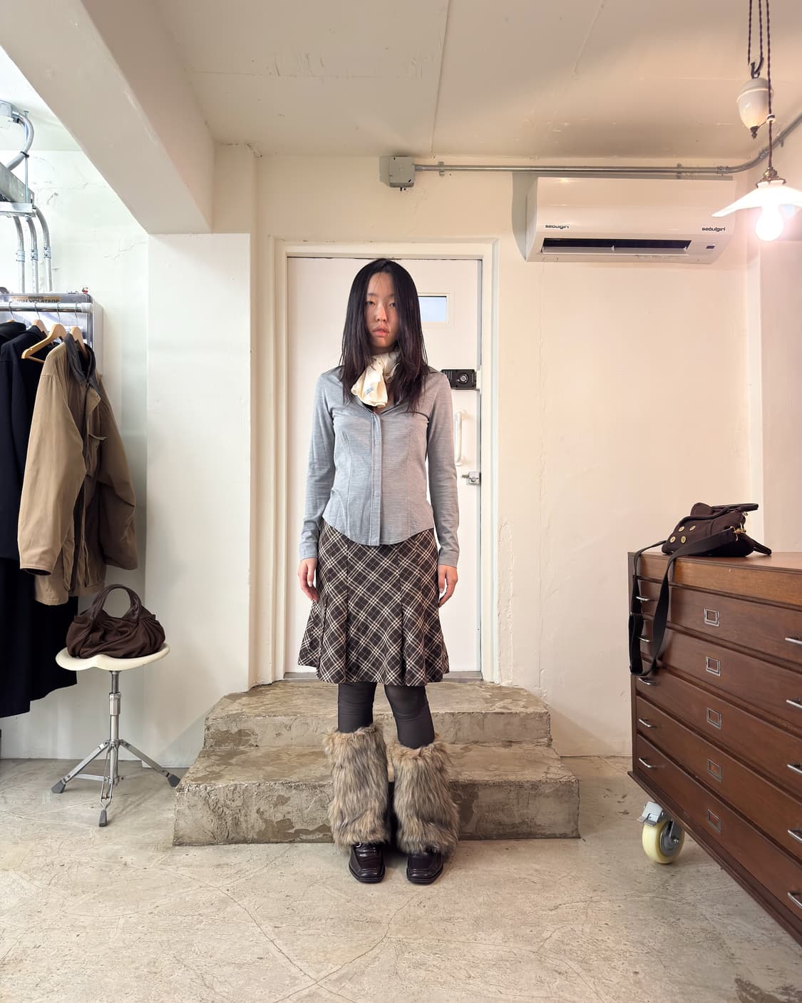 Burberry Check Flared Skirt/ 36 상품이미지7