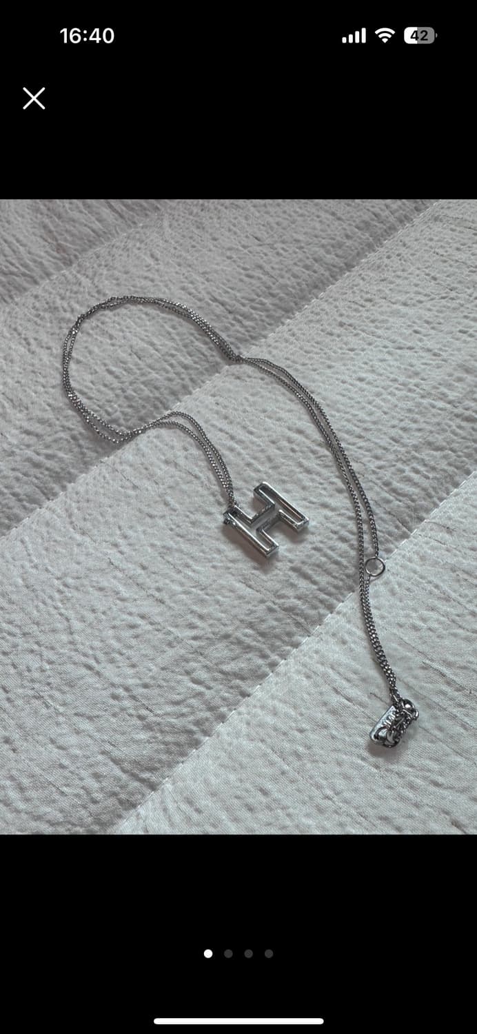 넘버링 이니셜 목걸이 H 상품이미지1