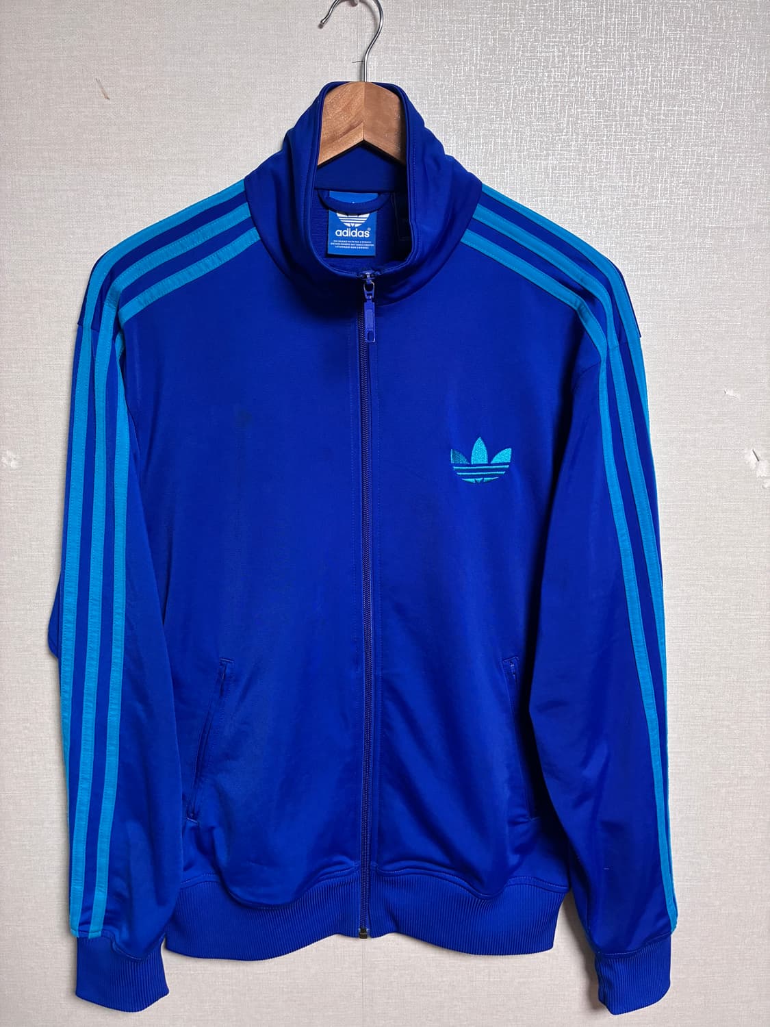 빈티지 아디다스 져지 파이어버드 블루/스카이블루 M 상품이미지3