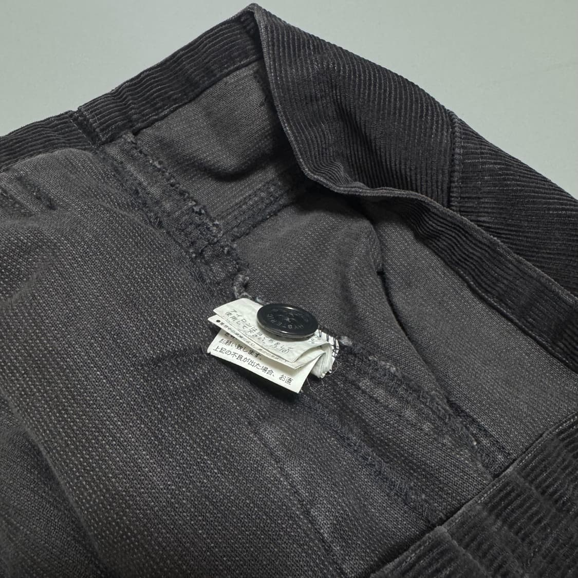 히스테릭글래머 차콜그레이컬러 자수 패치 칼리지 코듀로이 자켓  상품이미지5