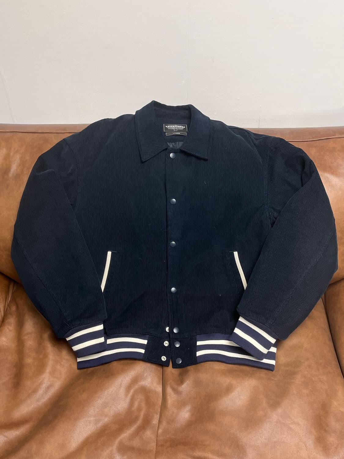 [XL] 프리즘웍스 코듀로이 바시티 자켓 네이비 상품이미지5