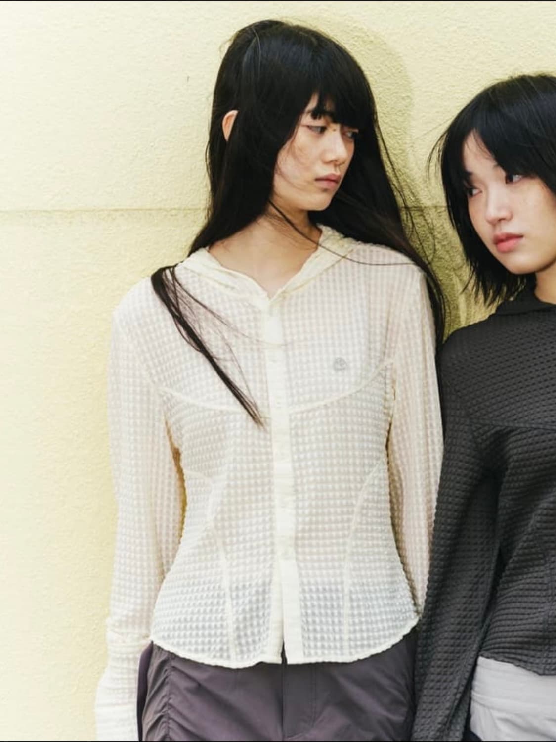 코이세이오 와플 후드 아이보리 상품이미지1