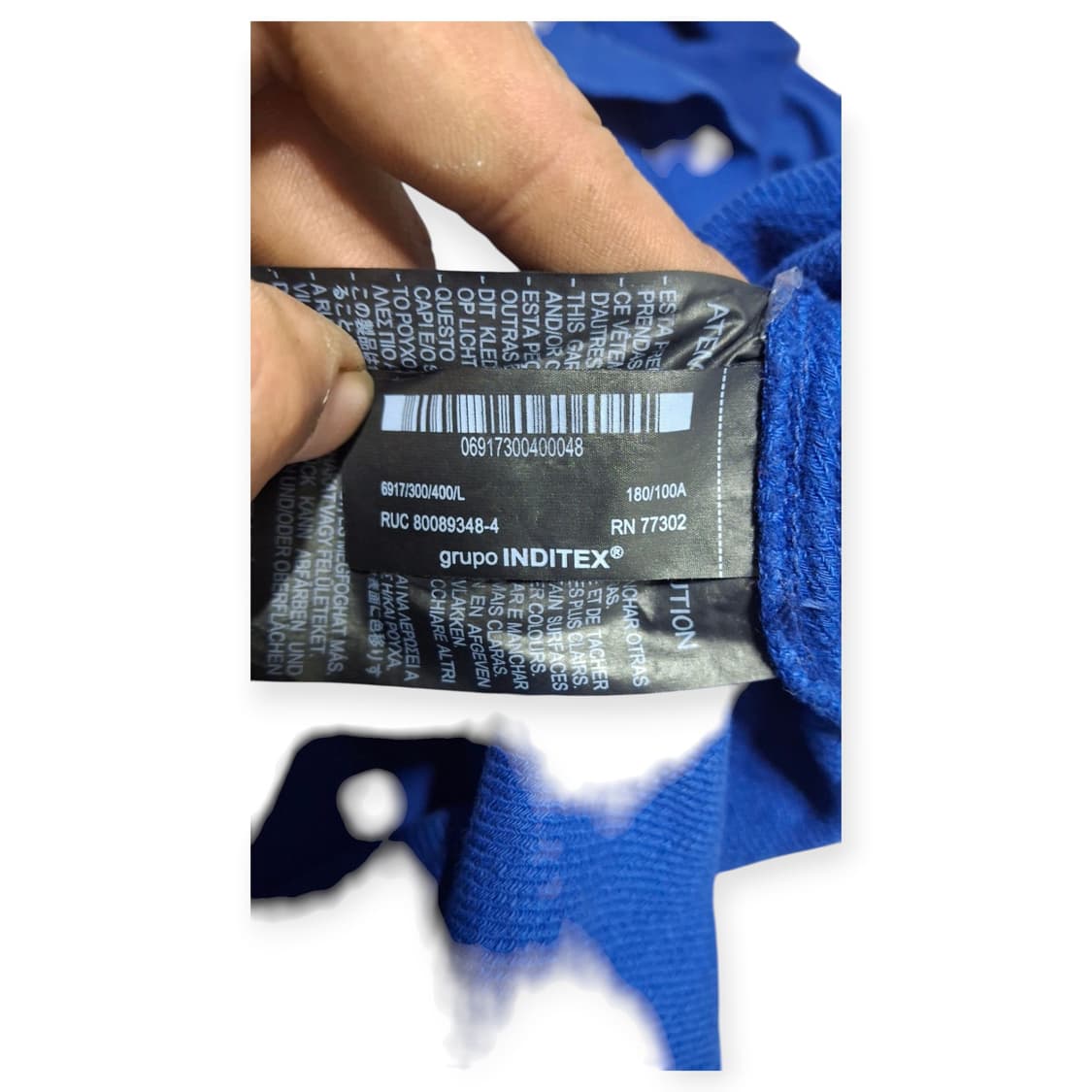 XL)자라 ZARA 오버핏 PK반팔 티셔츠 블루 상품이미지5