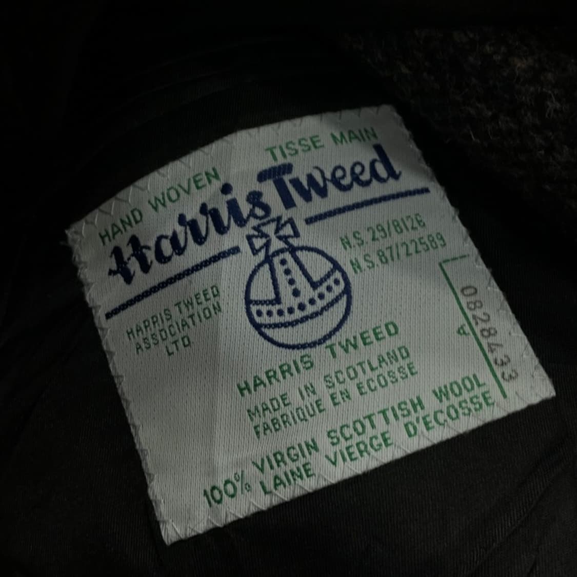 100 캐나다 빈티지 해리스 트위드 해링본 울 블레이저 자켓  상품이미지3
