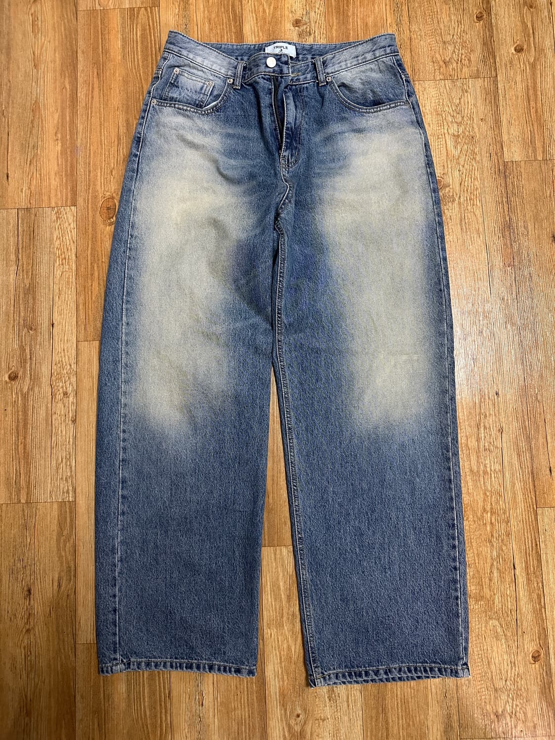 와이드 워싱 데님 팬츠  상품이미지1