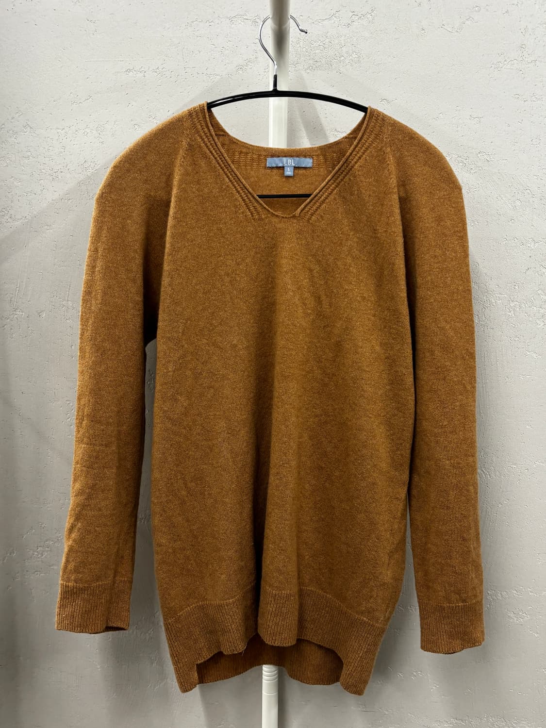 LBL 브이넥 캐시미어 브라운 스웨터 S 상품이미지2