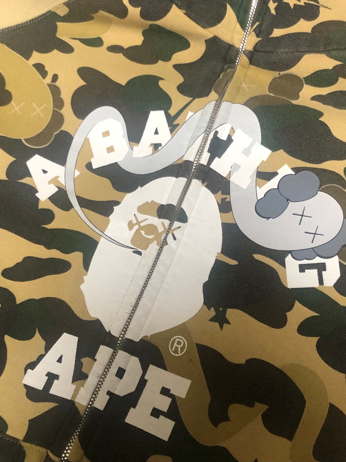 베이프x카우스 후드집업 황계 L 상품이미지4