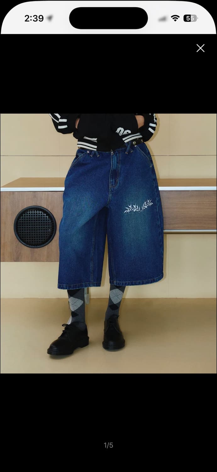 NYXX 카프리 데님팬츠 상품이미지1