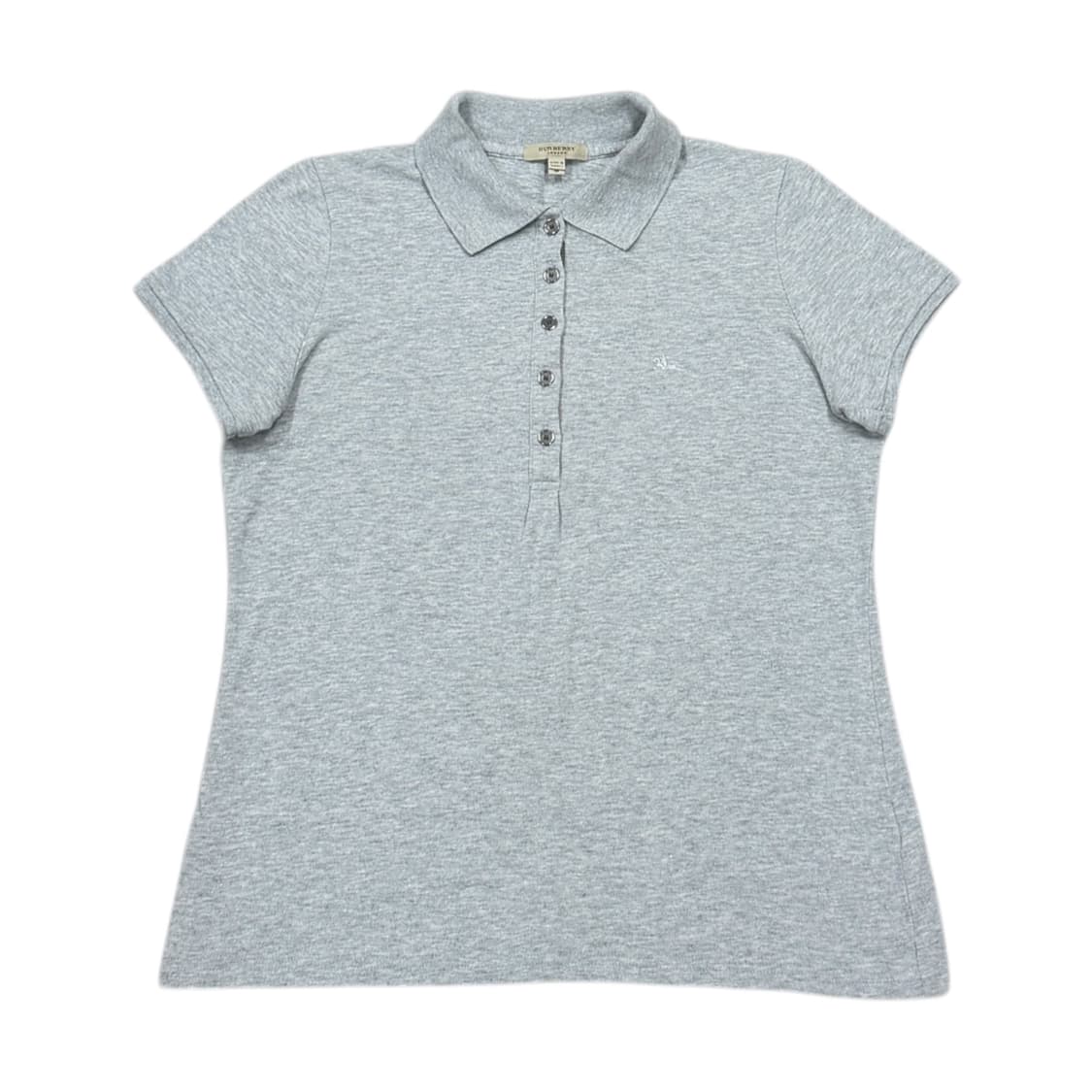 버버리 빈티지 여성용 PK 폴로 카라티 그레이 M 상품이미지1