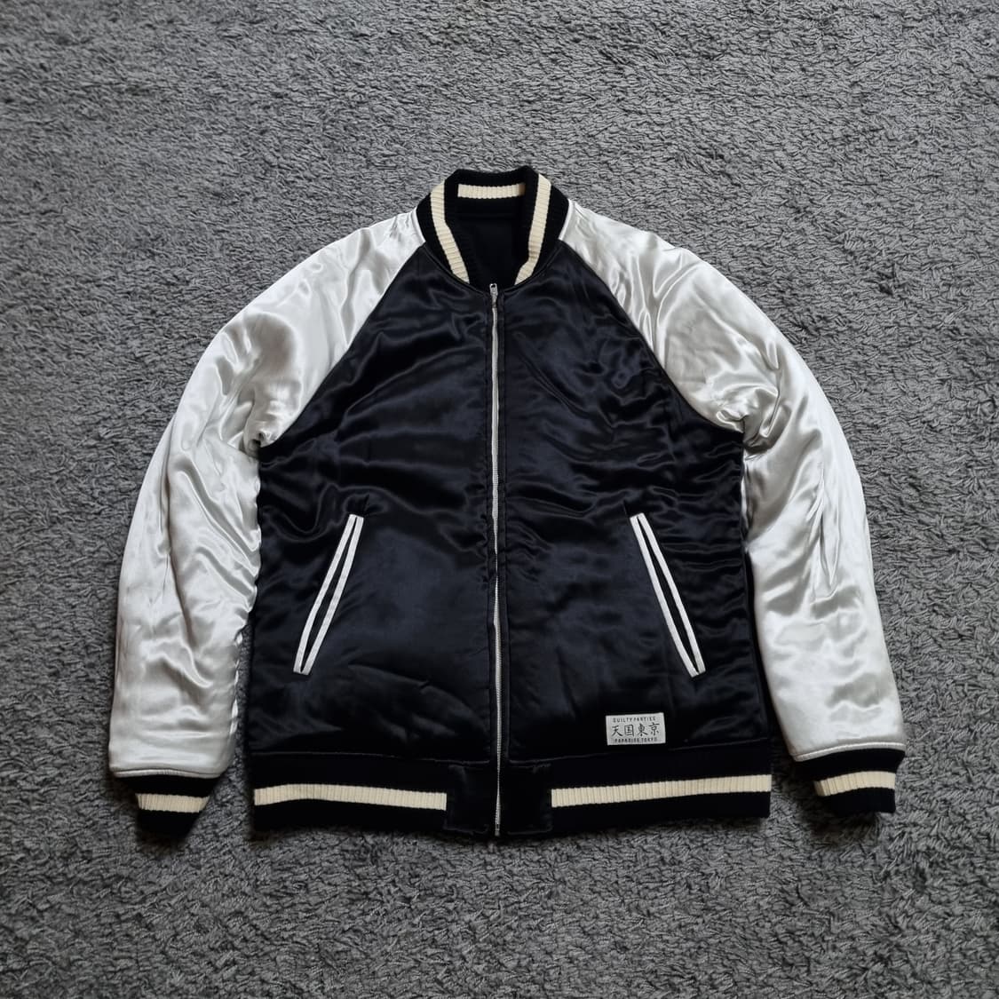 와코마리아 리버서블 양면 스카쟌 스타디움 수베니어 자켓 M 빈티지
 상품이미지5