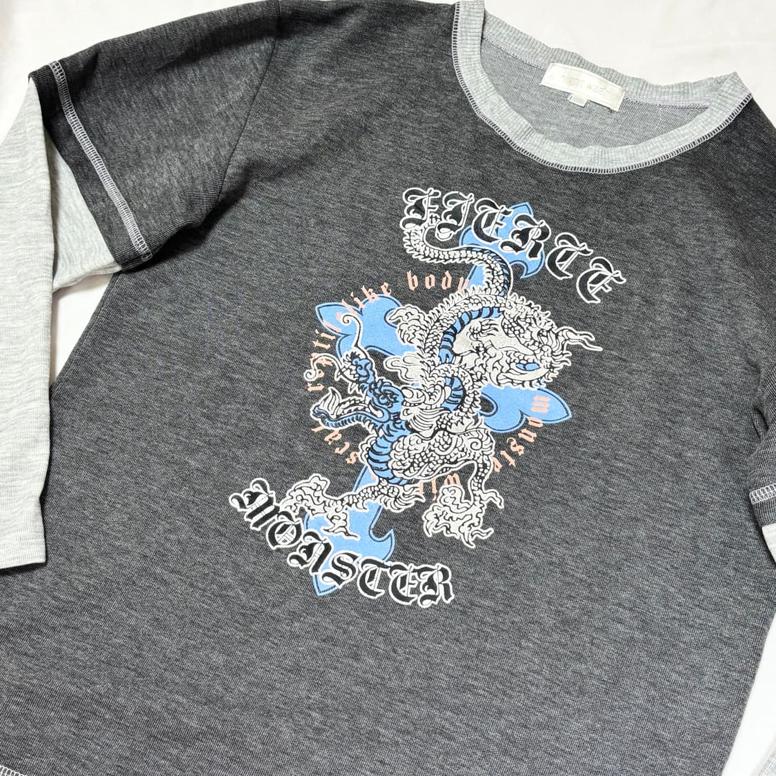 빈티지 락시크 레이어드 고스 펑크 티셔츠 상품이미지2