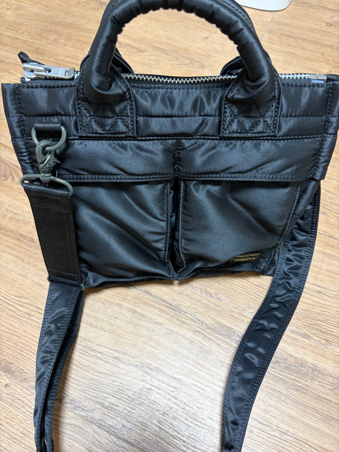 포터 신형 탱커 스퀘어 토트백 블랙 상품이미지1