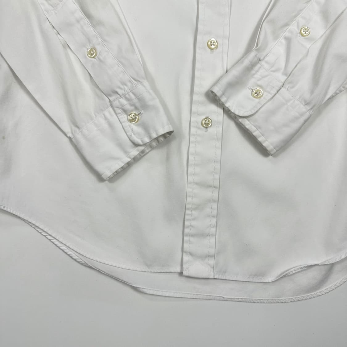 폴로 랄프로렌 포니 클래식 핏 화이트 셔츠 (S) 상품이미지5