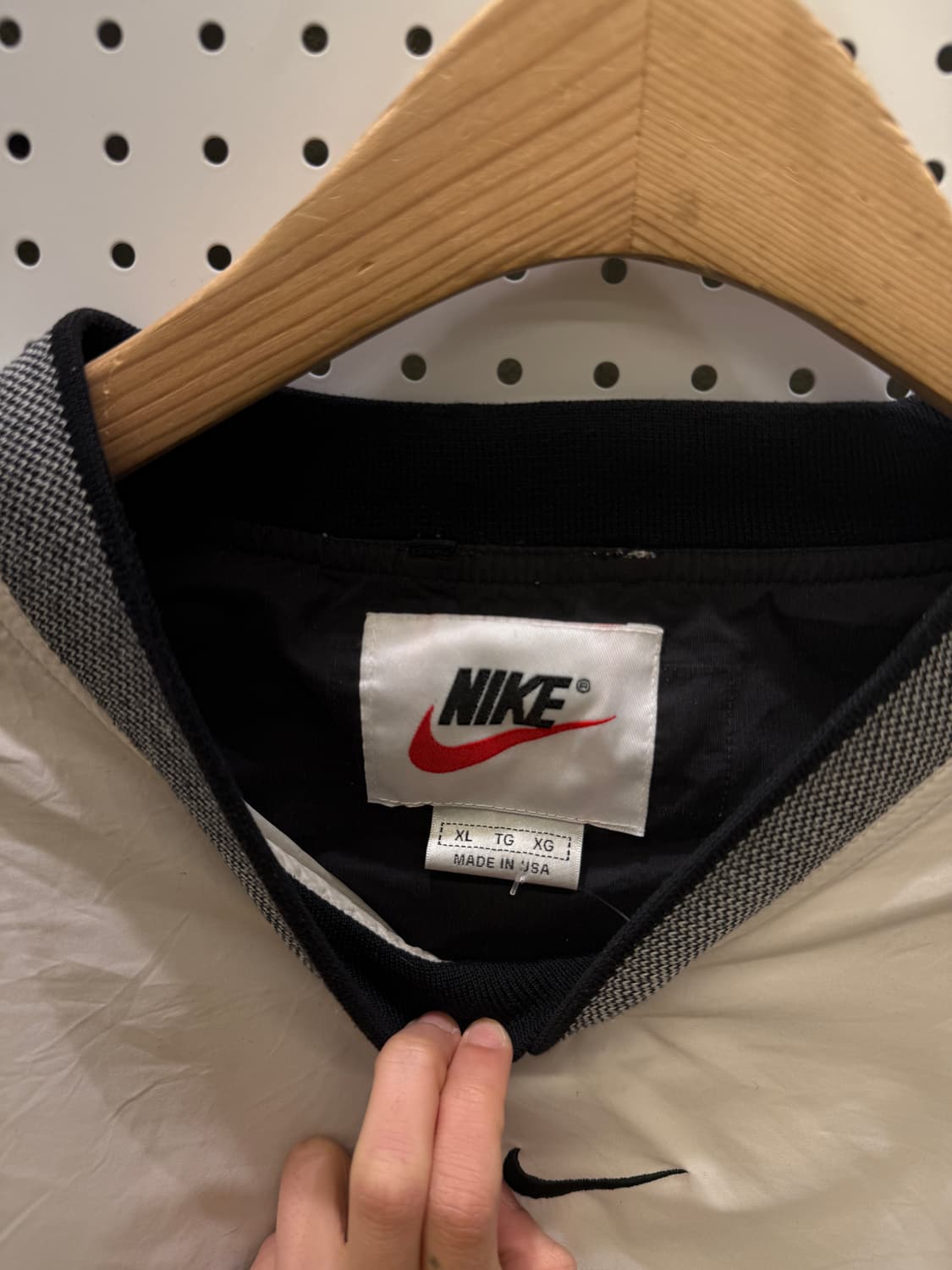 90s 나이키 센터 스우시 박시핏 우븐 웜업 U30 상품이미지5