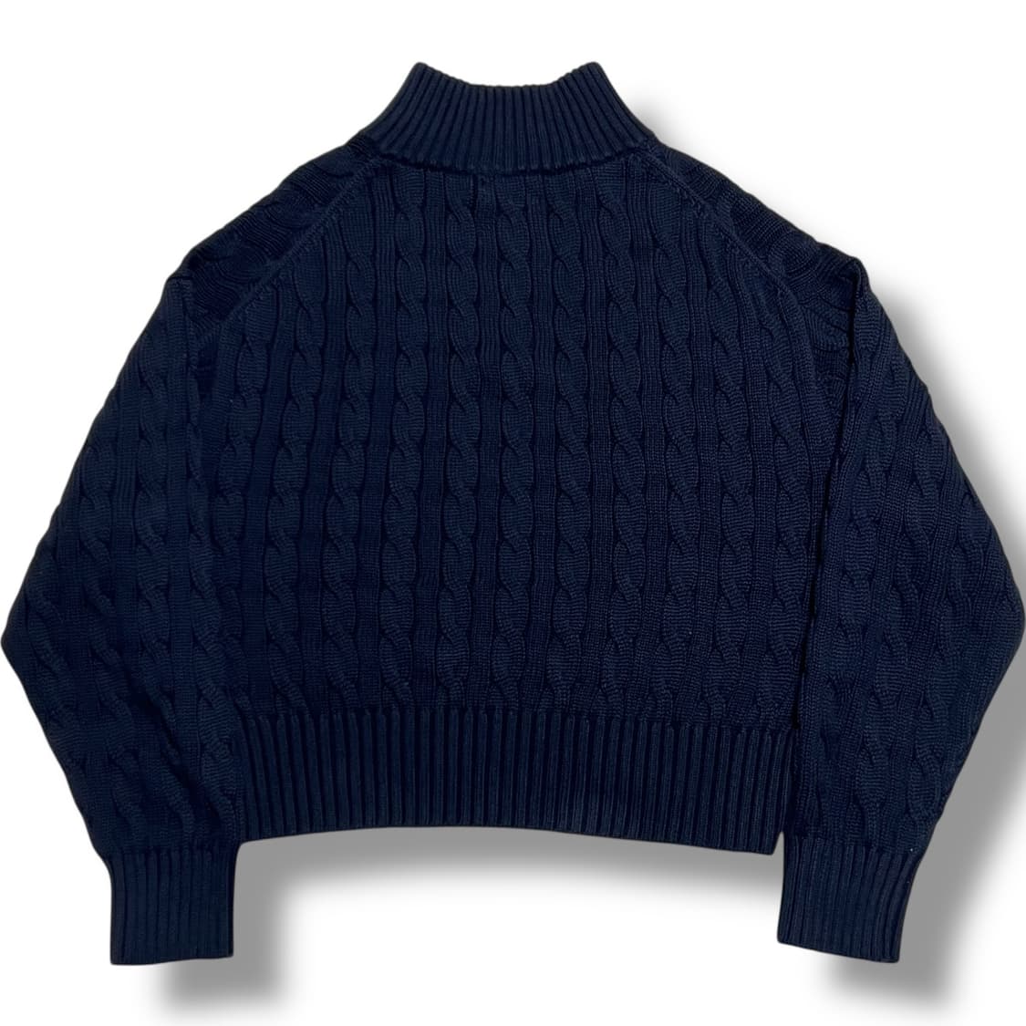 Polo Ralph Lauren 코튼 케이블 크롭 반집업 니트 상품이미지2