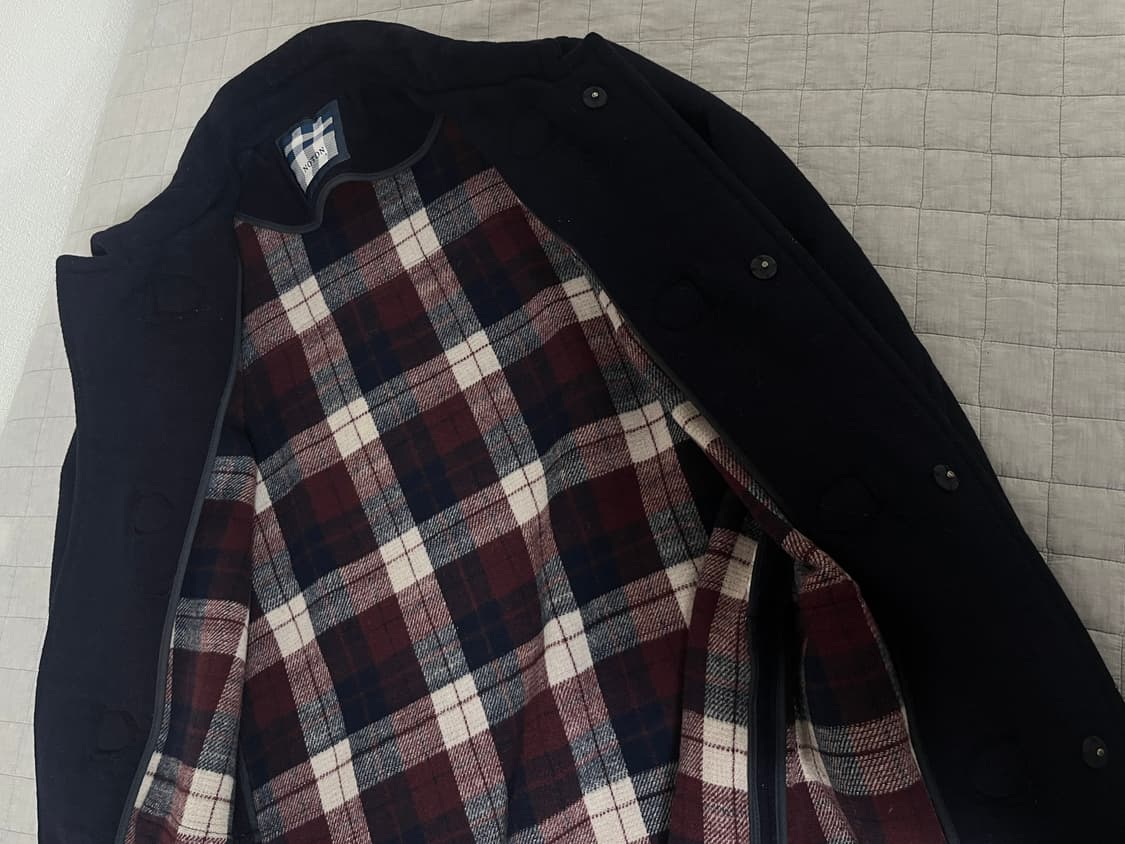 NOTON 노튼 떡볶이 코트 L 네이비 하프코트 상품이미지4