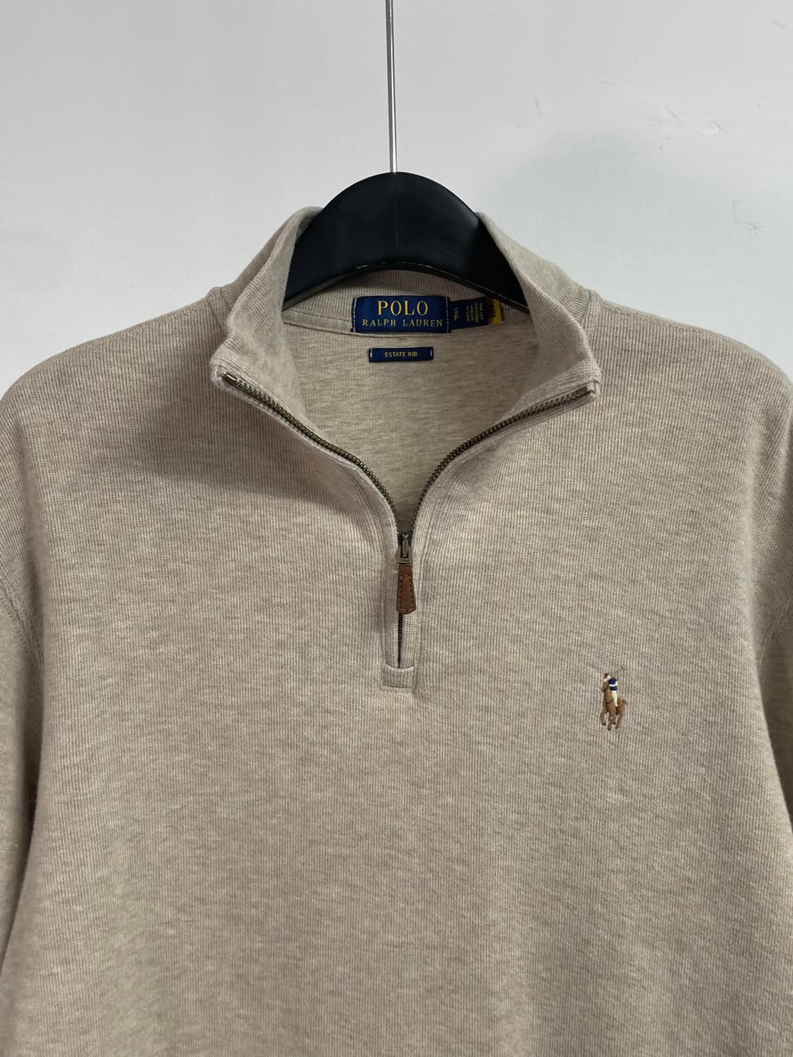 폴로 랄프로렌 오트밀 베이지 반집업 맨투맨 (on.480) 상품이미지2