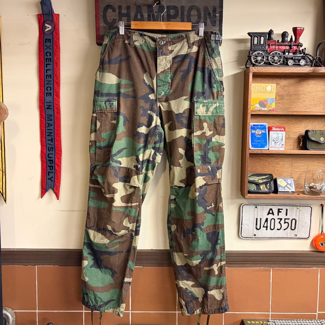 US Woodland BDU Pants M-L Size 260505-4 상품이미지1