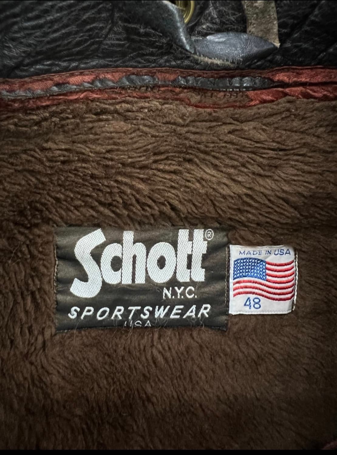 쇼트 다크브라운 트윈 플랩포켓 내피 레더 자켓 상품이미지7