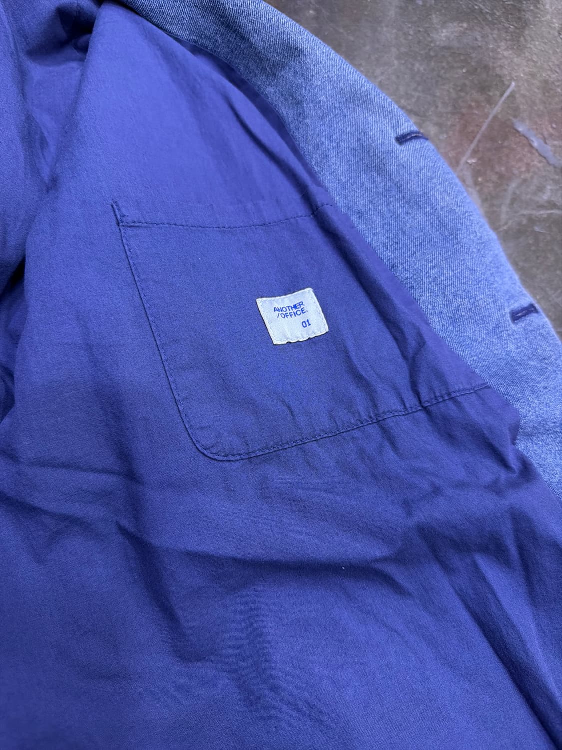 어나더오피스 데님 코트 워싱 청자켓 L 상품이미지9