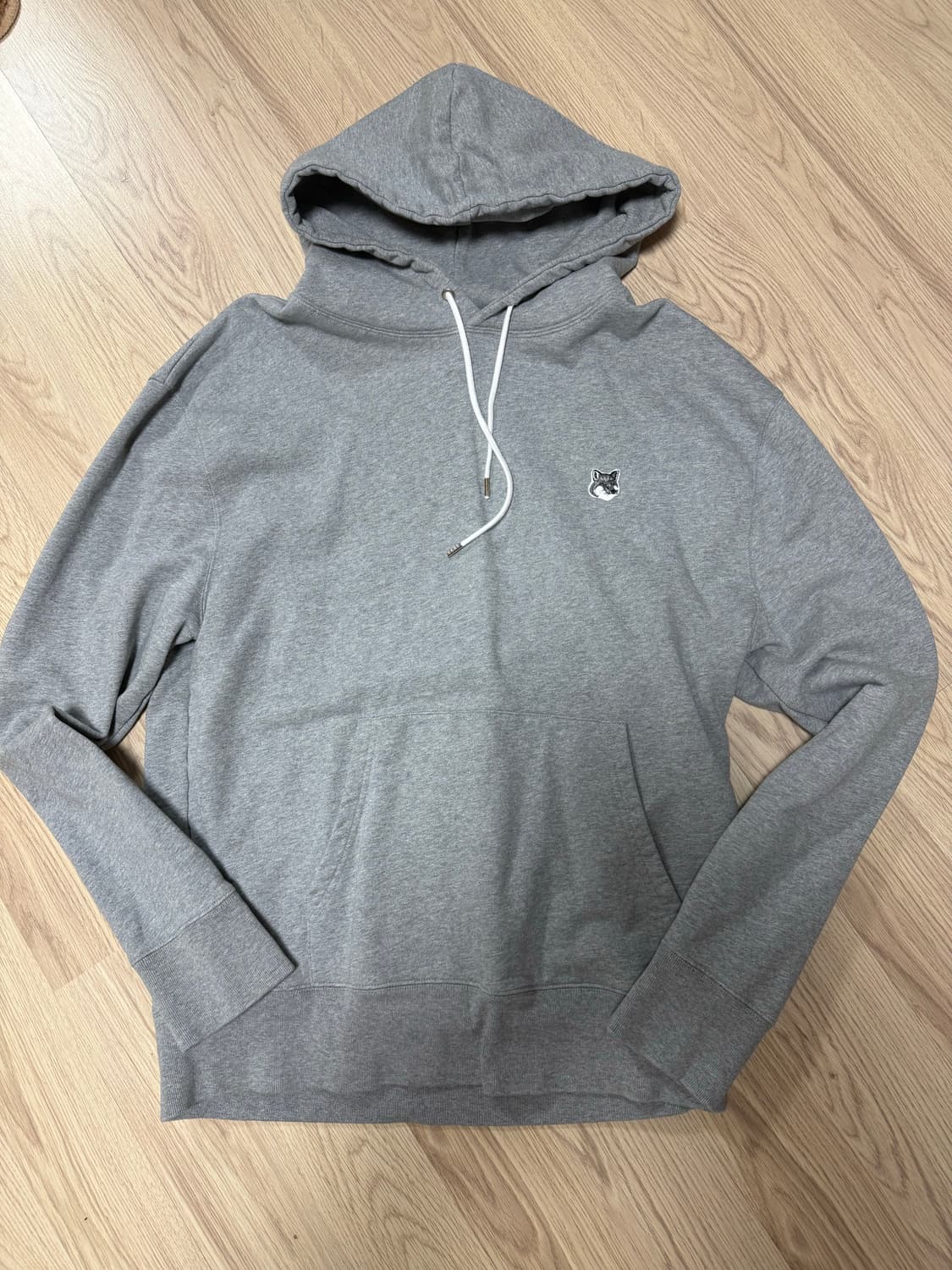 메종 키츠네 그레이 폭스 헤드 패치 후드티 xxl 상품이미지2