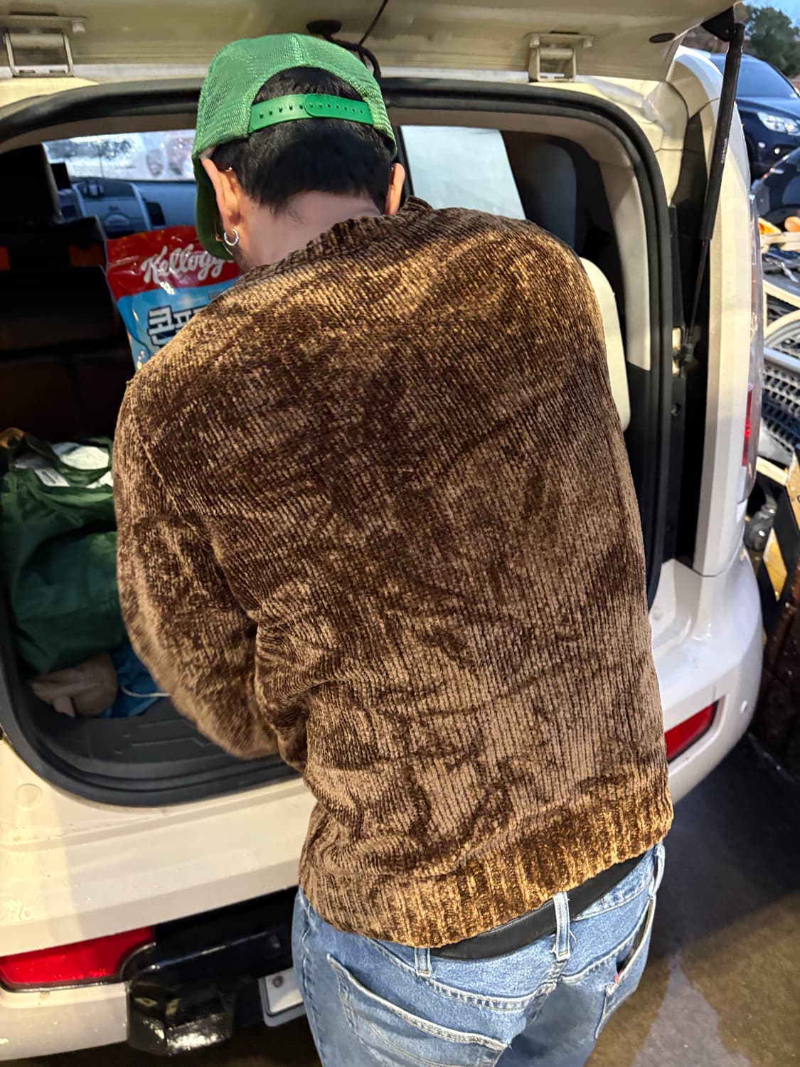 일본 브랜드 빈티지 롱슬리브 골덴 니트 상품이미지3