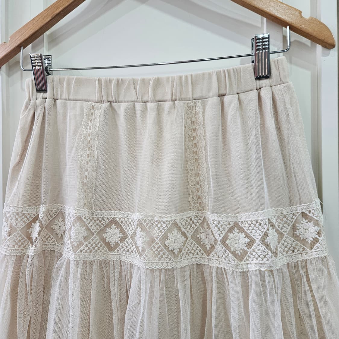 레이스 튤 레이어드 스커트 상품이미지2