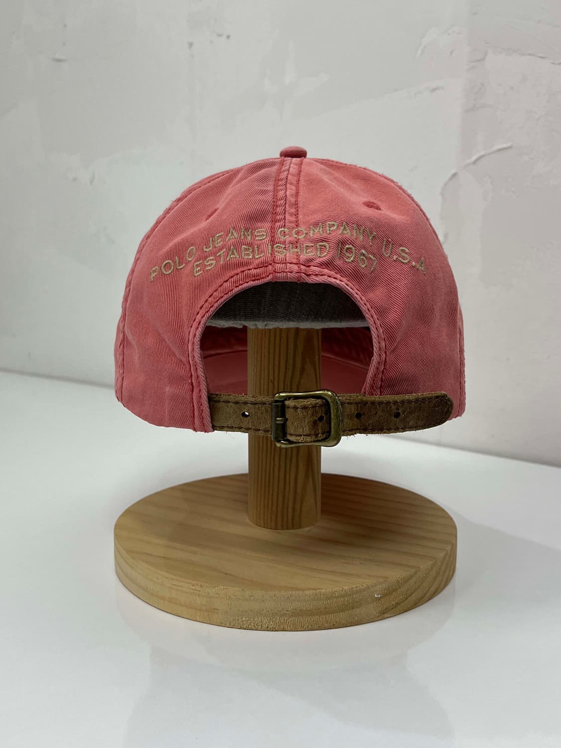 폴로 랄프로렌 살몬핑크 67 플래그 워시드 볼캡 모자 상품이미지6