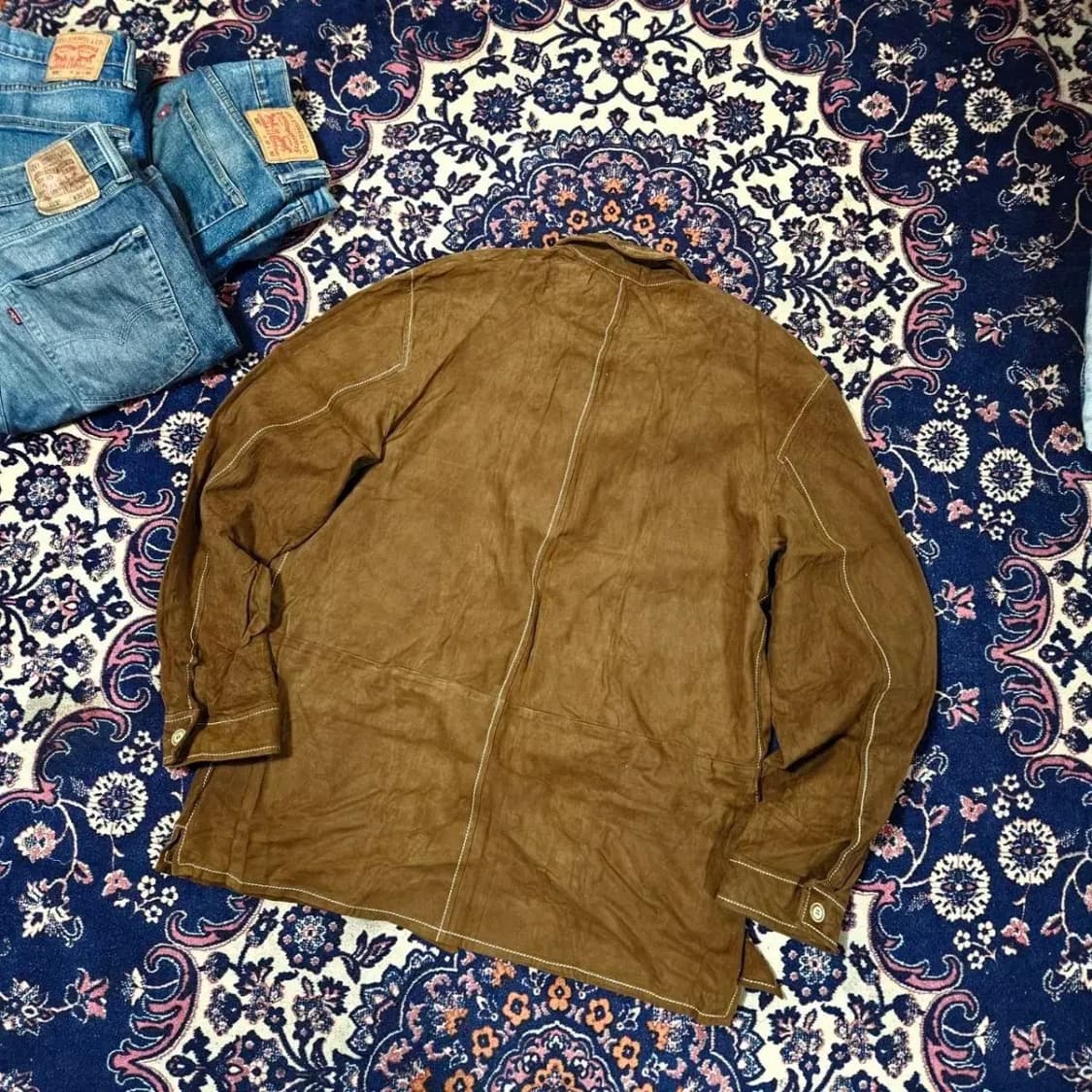 라마따(La-Matta)in Italy 염소가죽 스티치 웨스턴 셔츠 자켓 상품이미지6