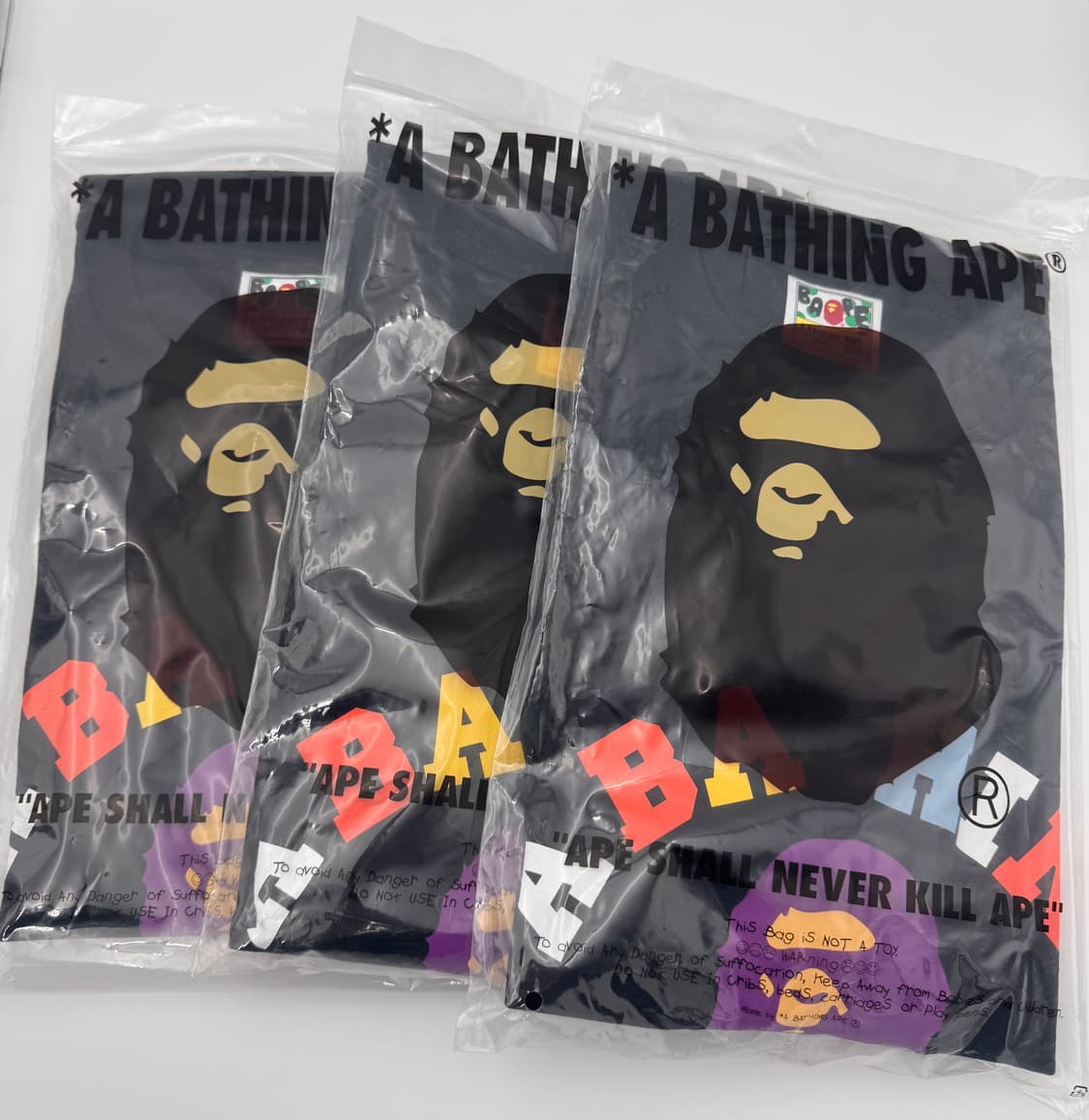 [새상품] 베이프 컬러 카모 컬리지 티셔츠  상품이미지2