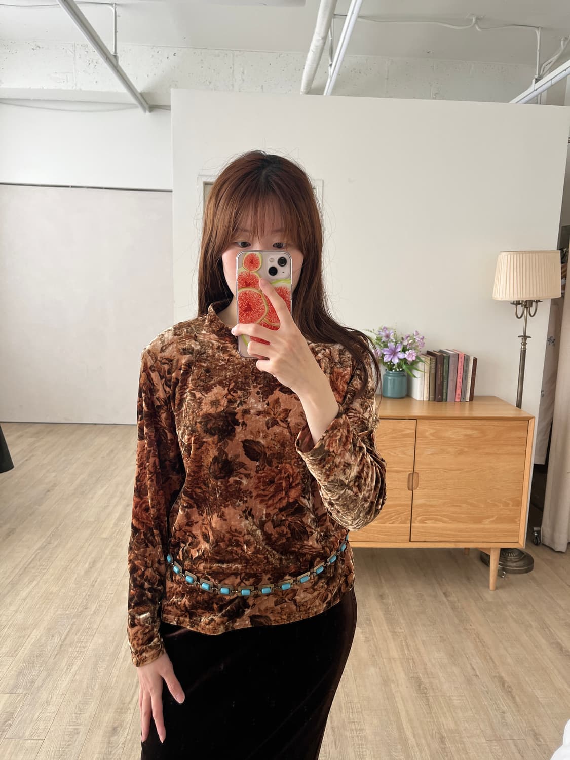 Antique Rose Velvet Top 상품이미지3