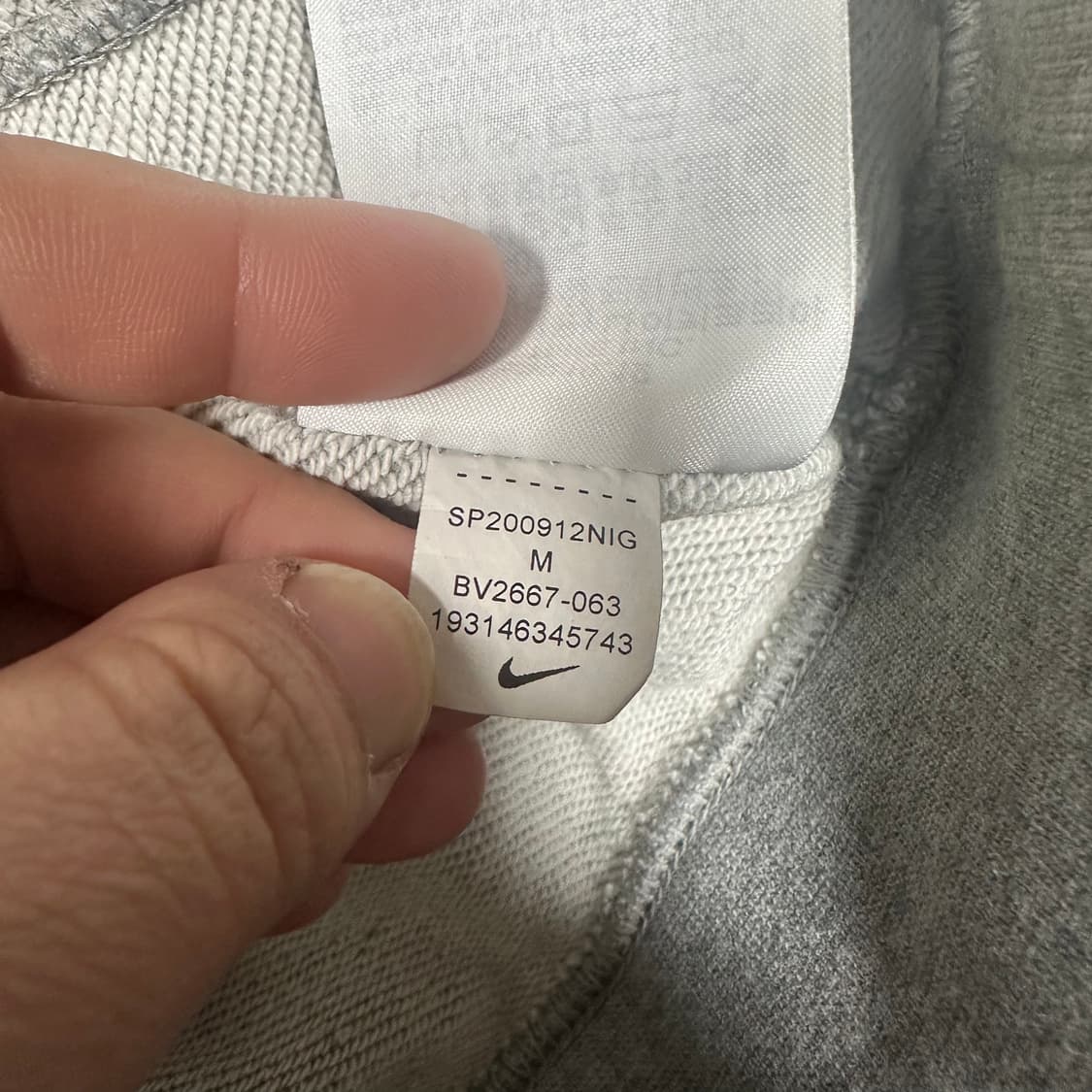✨ (바배) 나이키 멜란지 그레이 맨투맨  상품이미지5