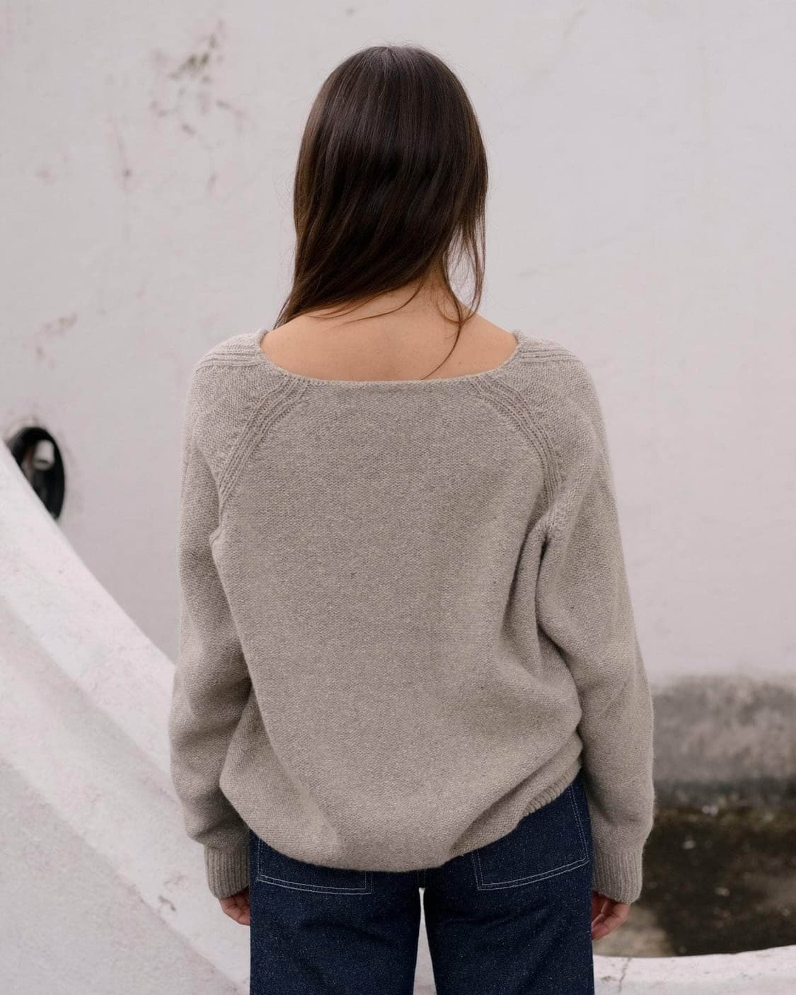 [XS/S,M/L]베이스레인지 Soar 브이넥 니트/샌드 상품이미지6