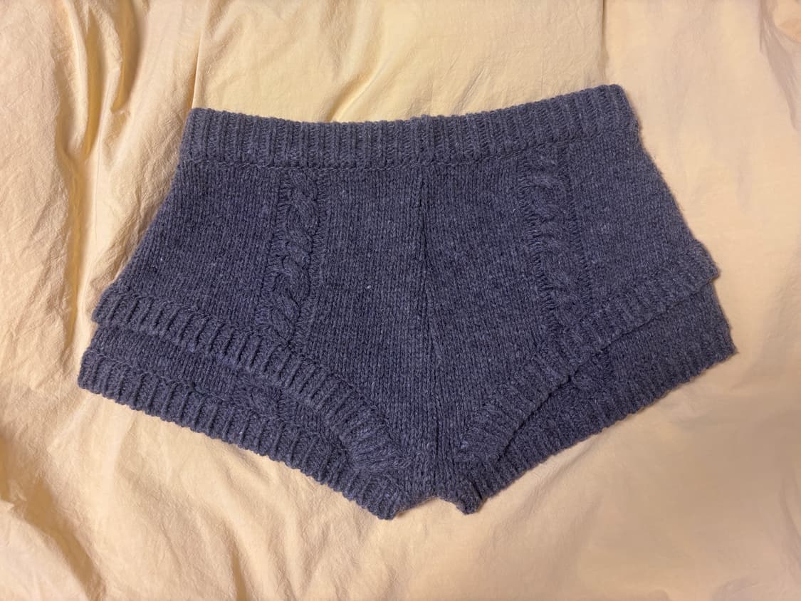 울리카샹투스 니트반바지 마이크로쇼츠 Brown 상품이미지2