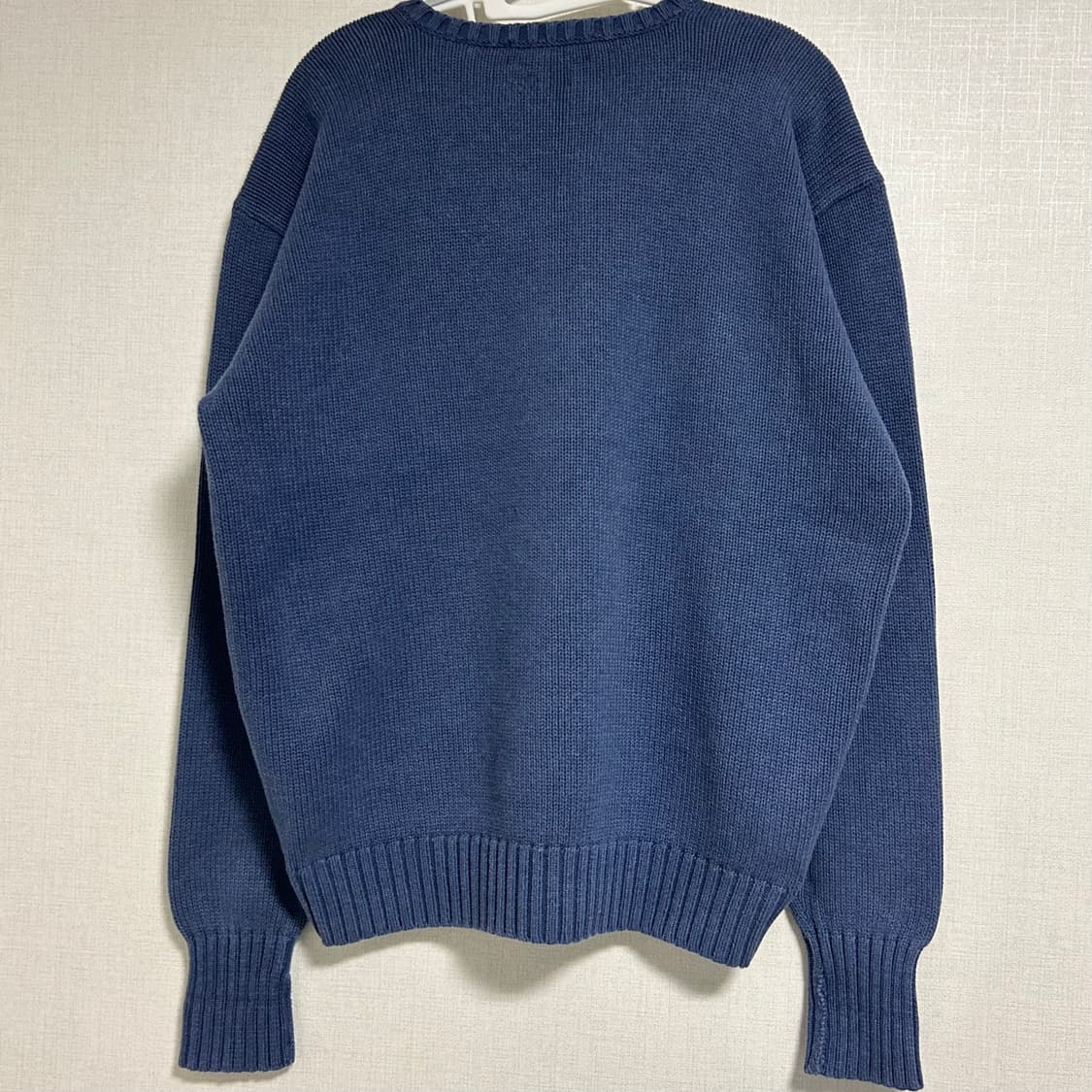 폴로 랄프로렌 오버핏 브이넥 코튼 니트 네이비 블루 100 L  상품이미지5