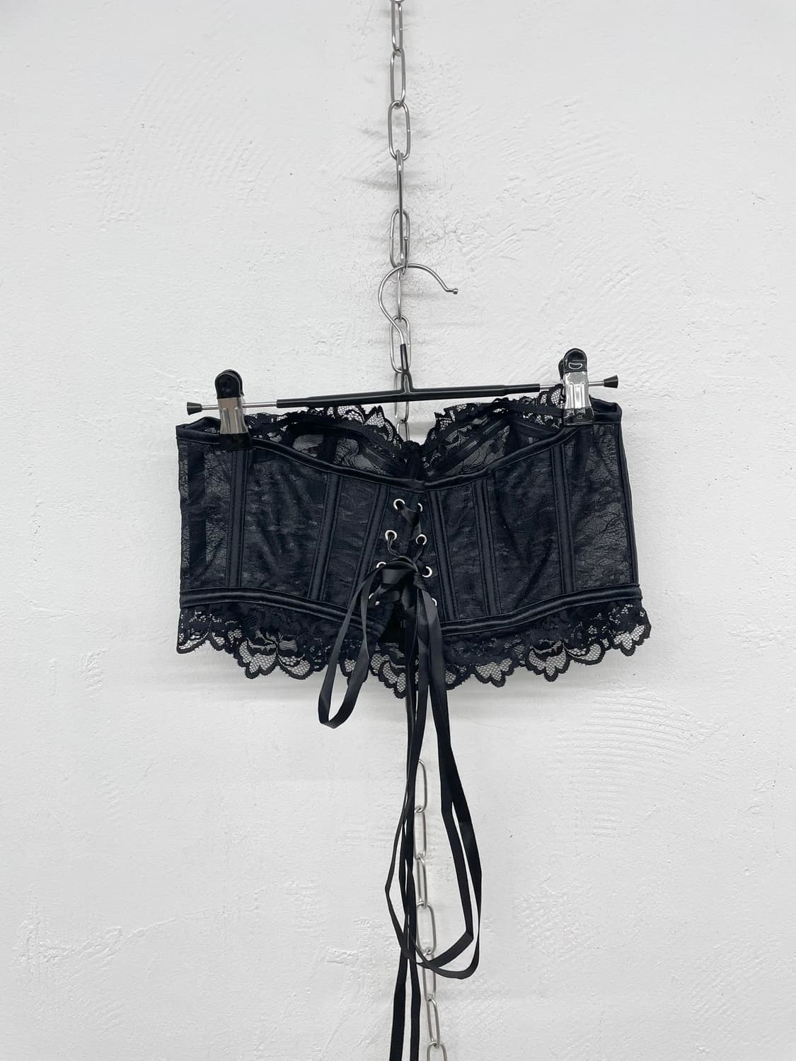 블랙 고딕 레이스 코르셋 상품이미지6