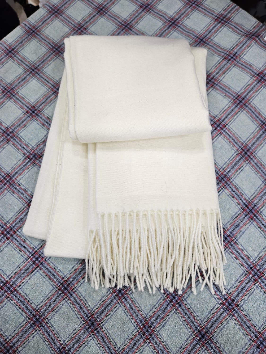 아이보리 프린지 머플러 상품이미지1