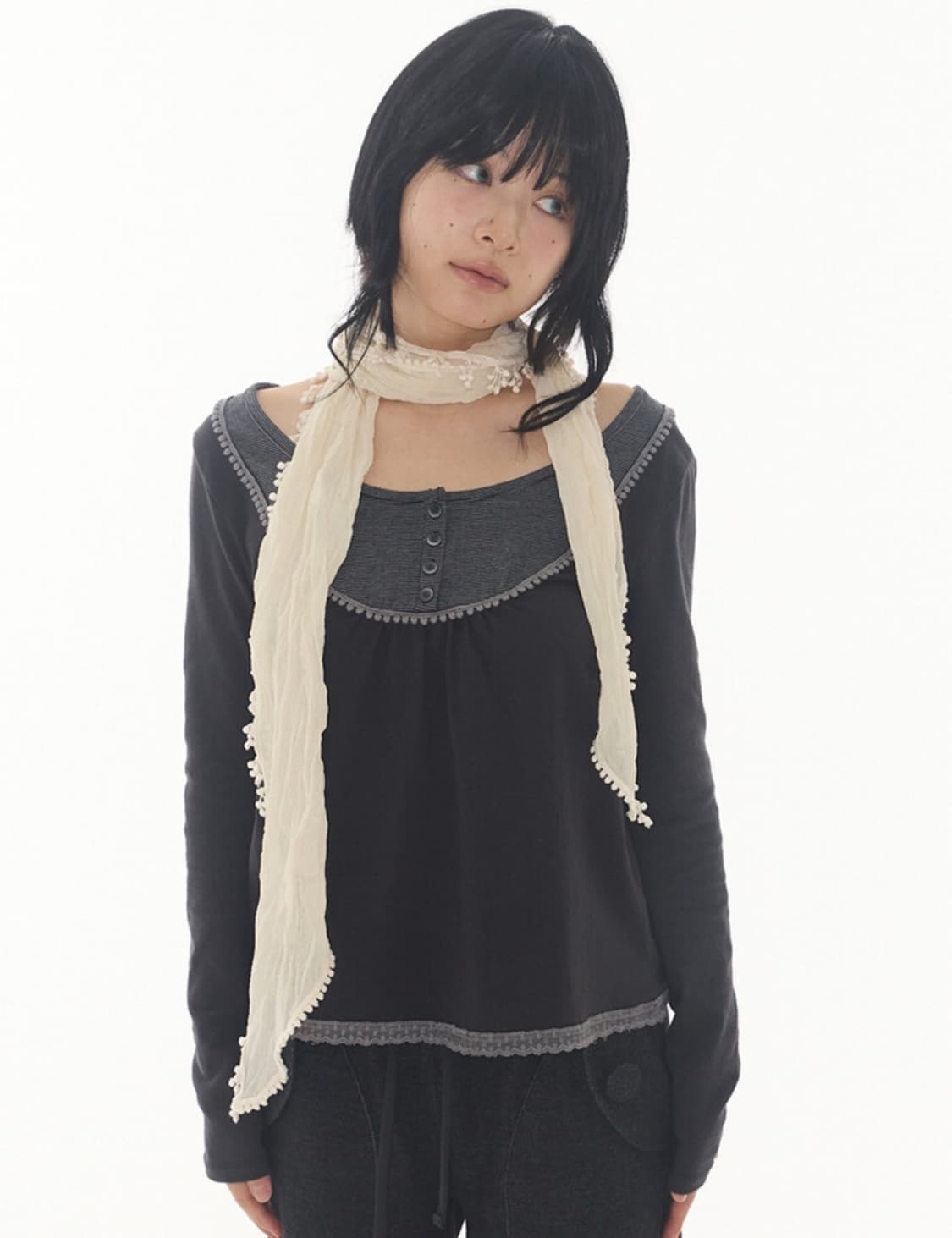 익스파이어드걸 Suu-su Top Charcoal 상품이미지1