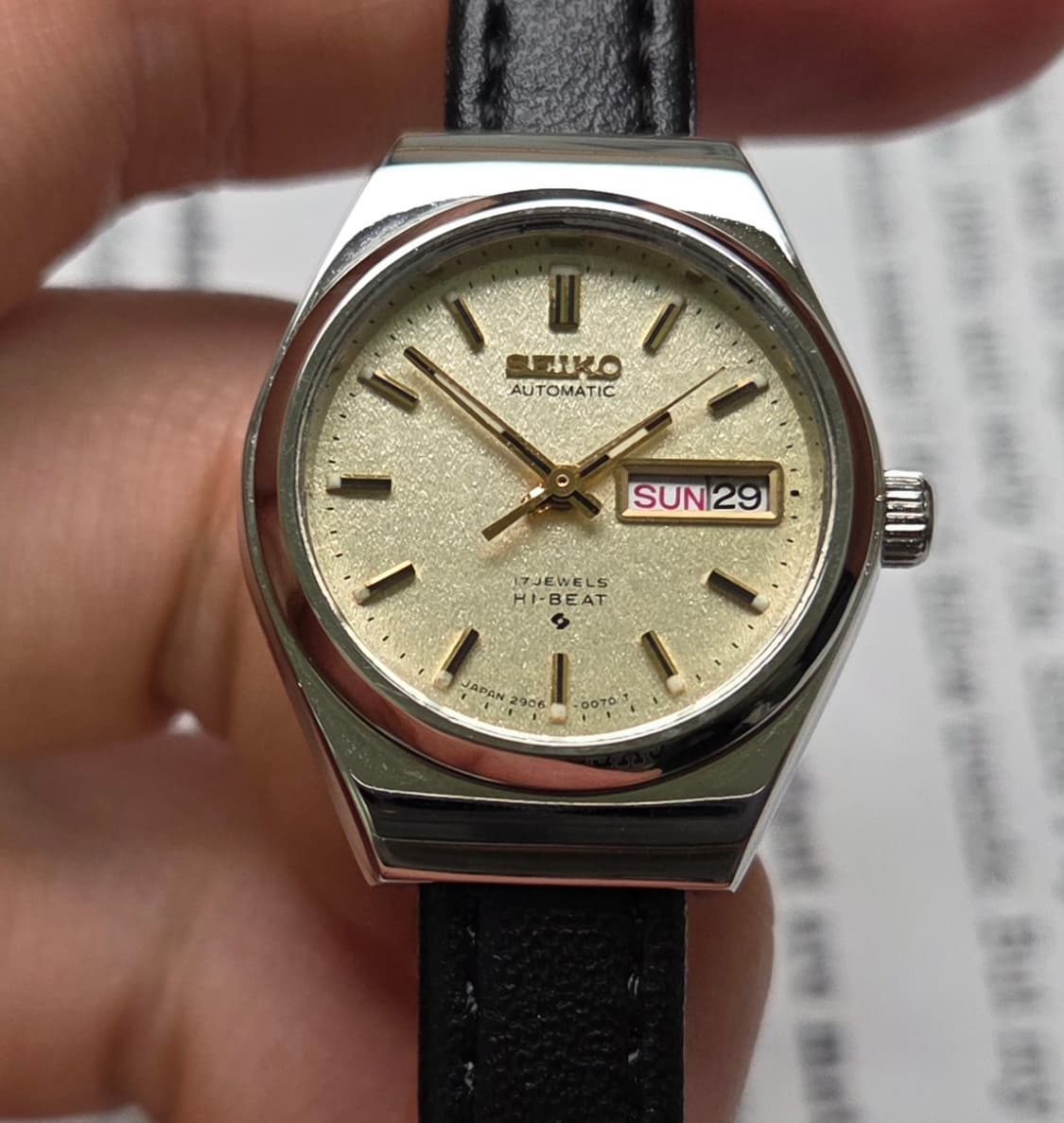 레어] 빈티지 세이코 하이비트 골드 보카시 다이얼 데이데이트 여성용  상품이미지10